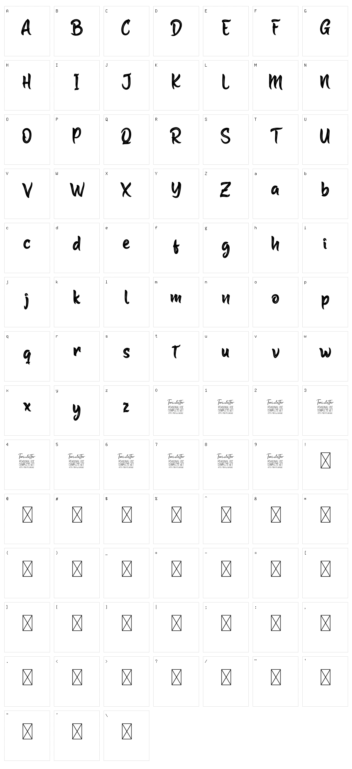 Kulyno Character Set