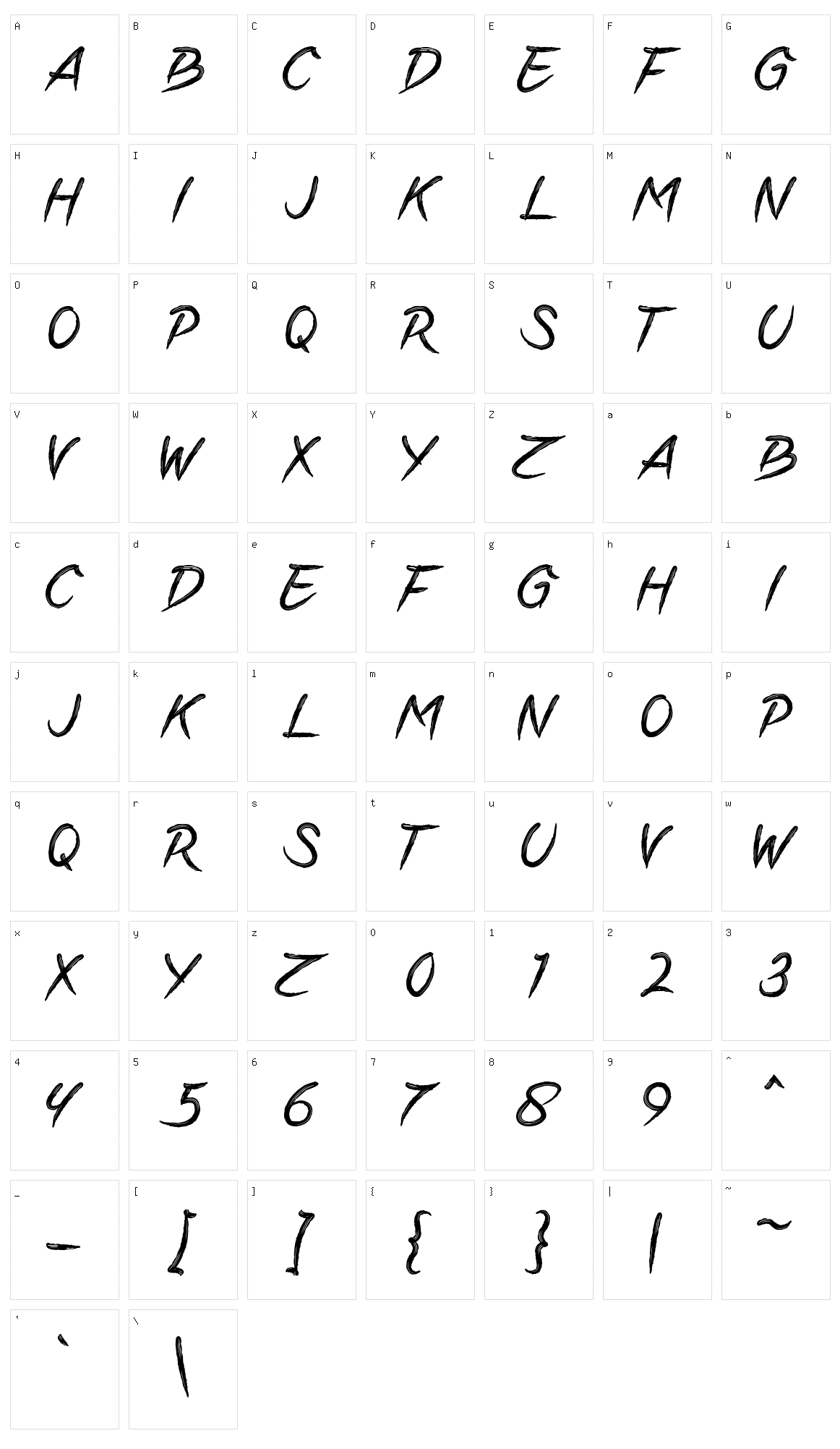 Endellia Character Set