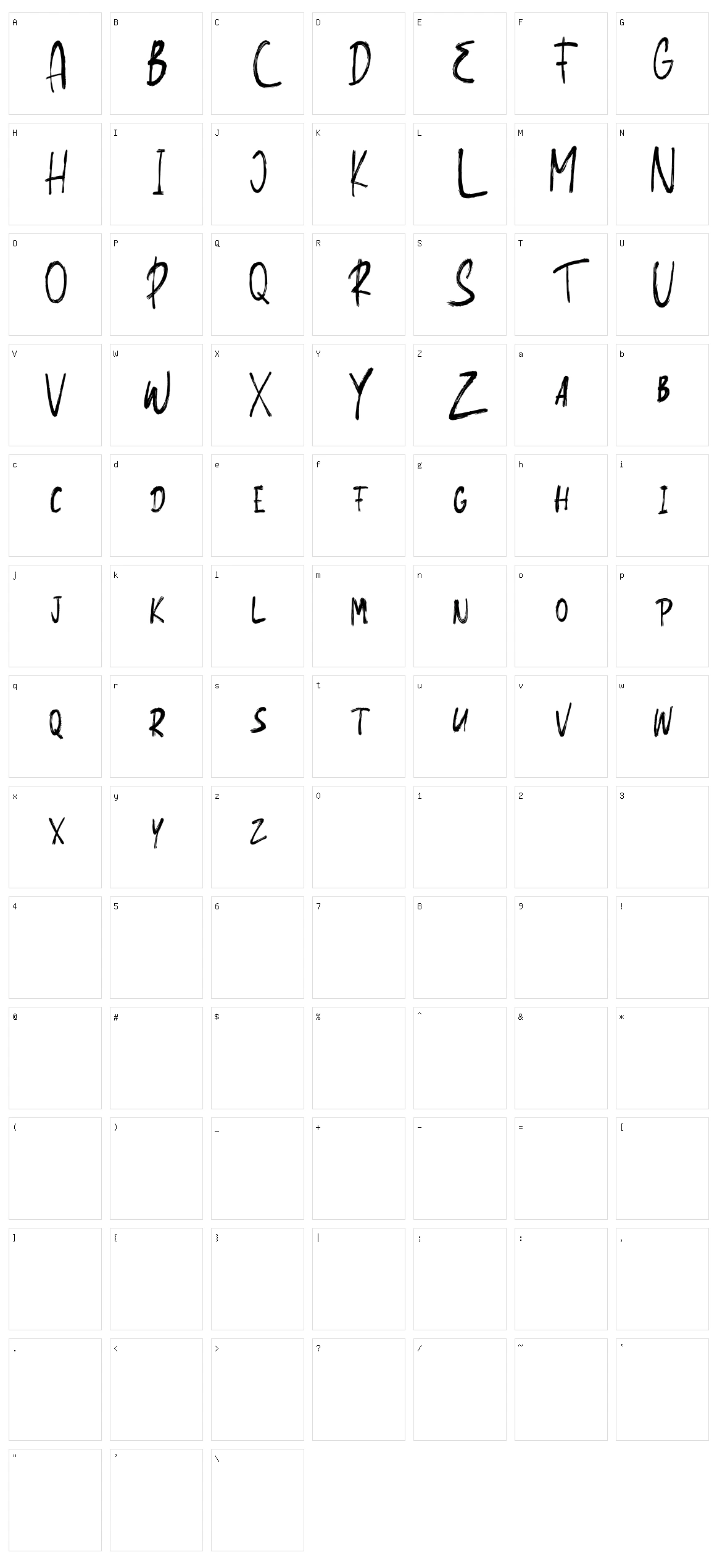 The Loccosta Character Set