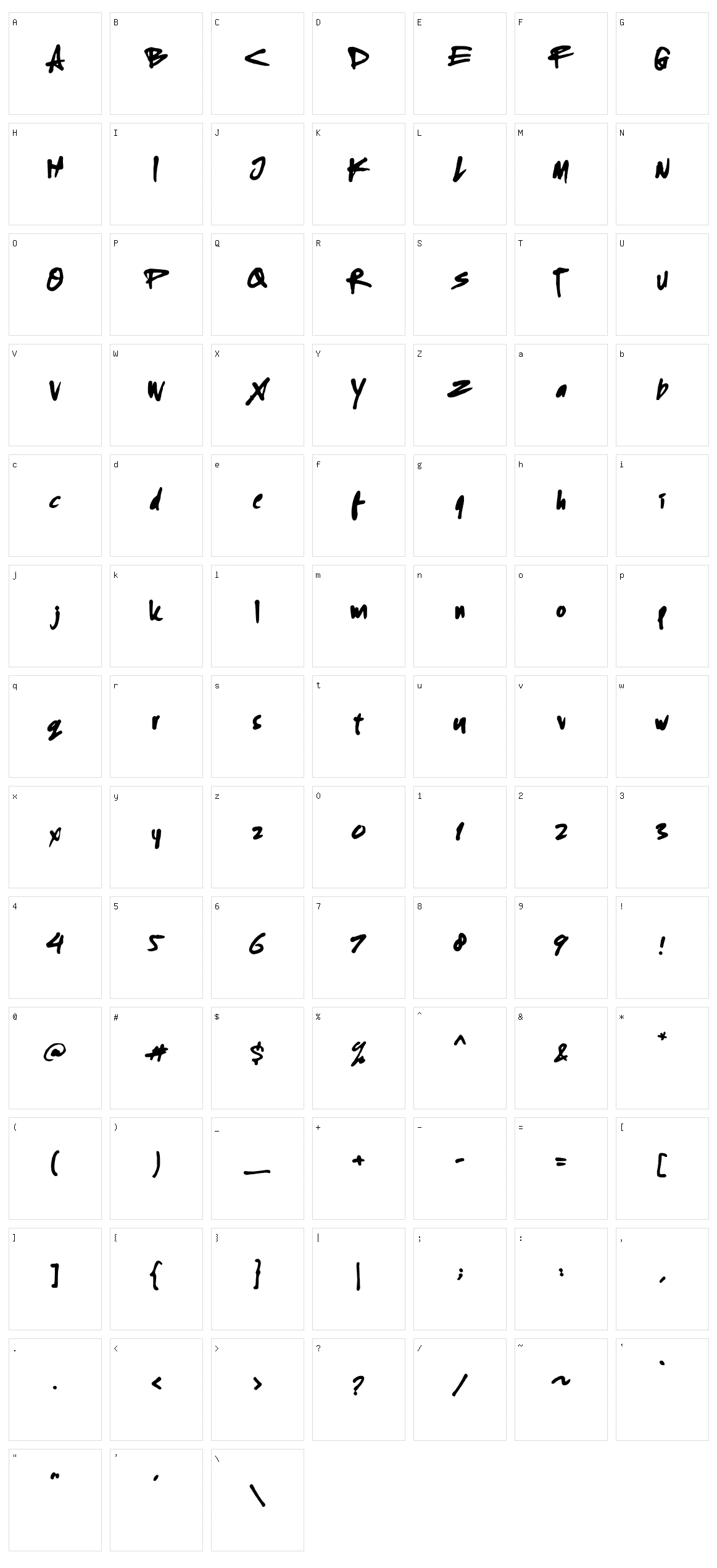 Black Racer Character Set