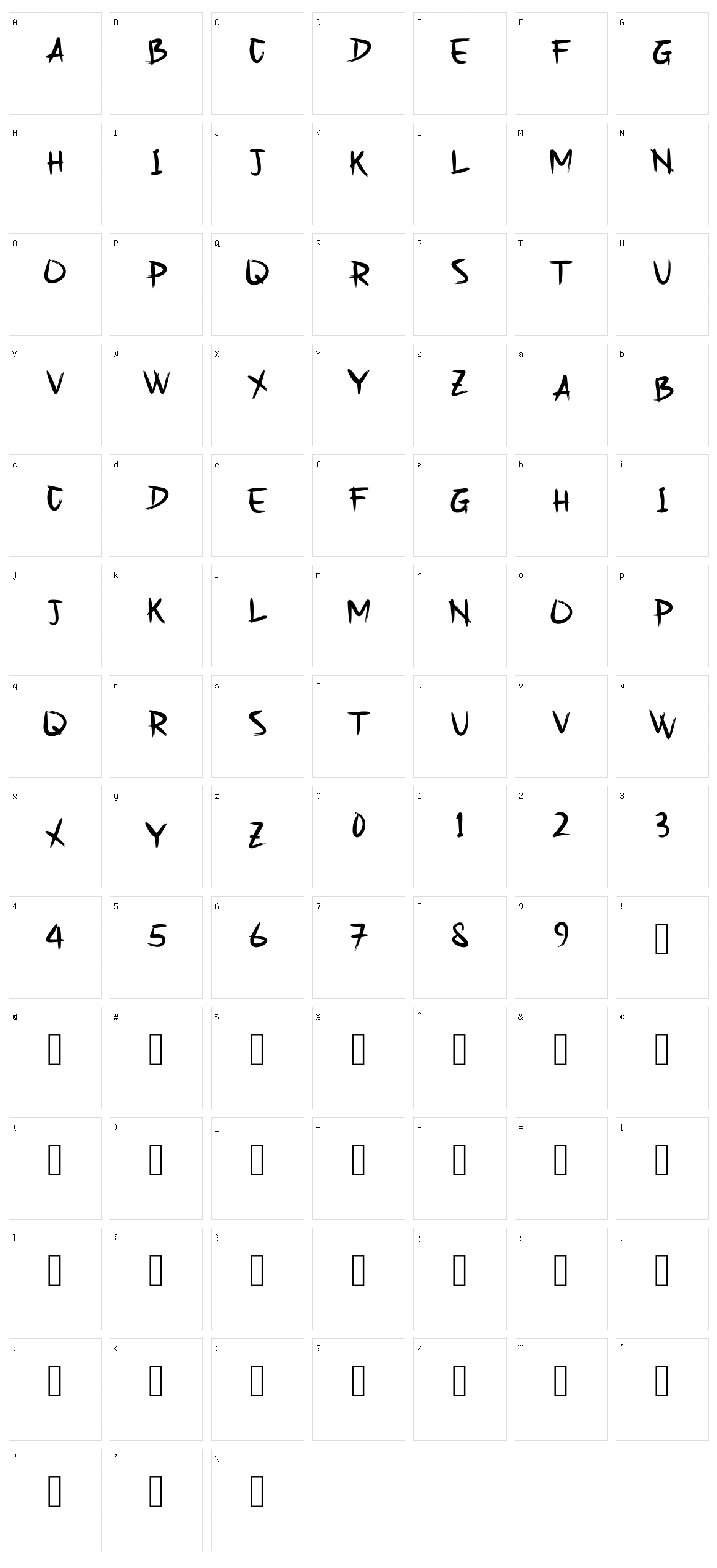 Nazumi Character Set