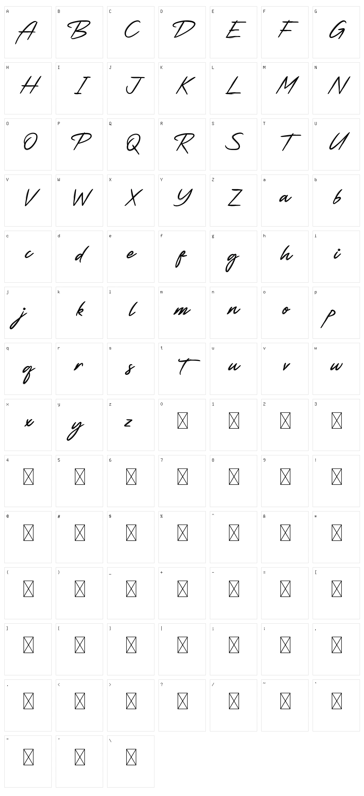 Yellowish Character Set