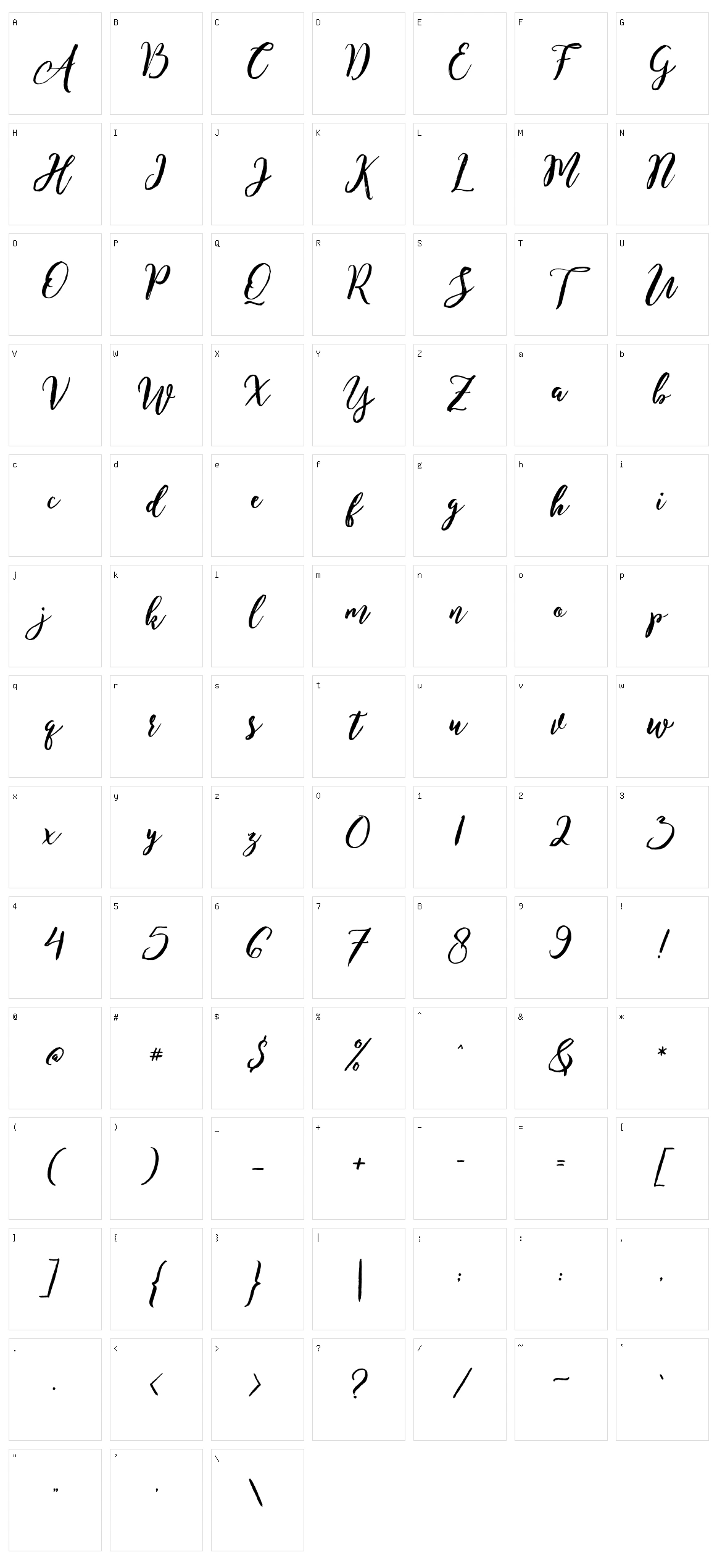 Enchanted Brush Character Set