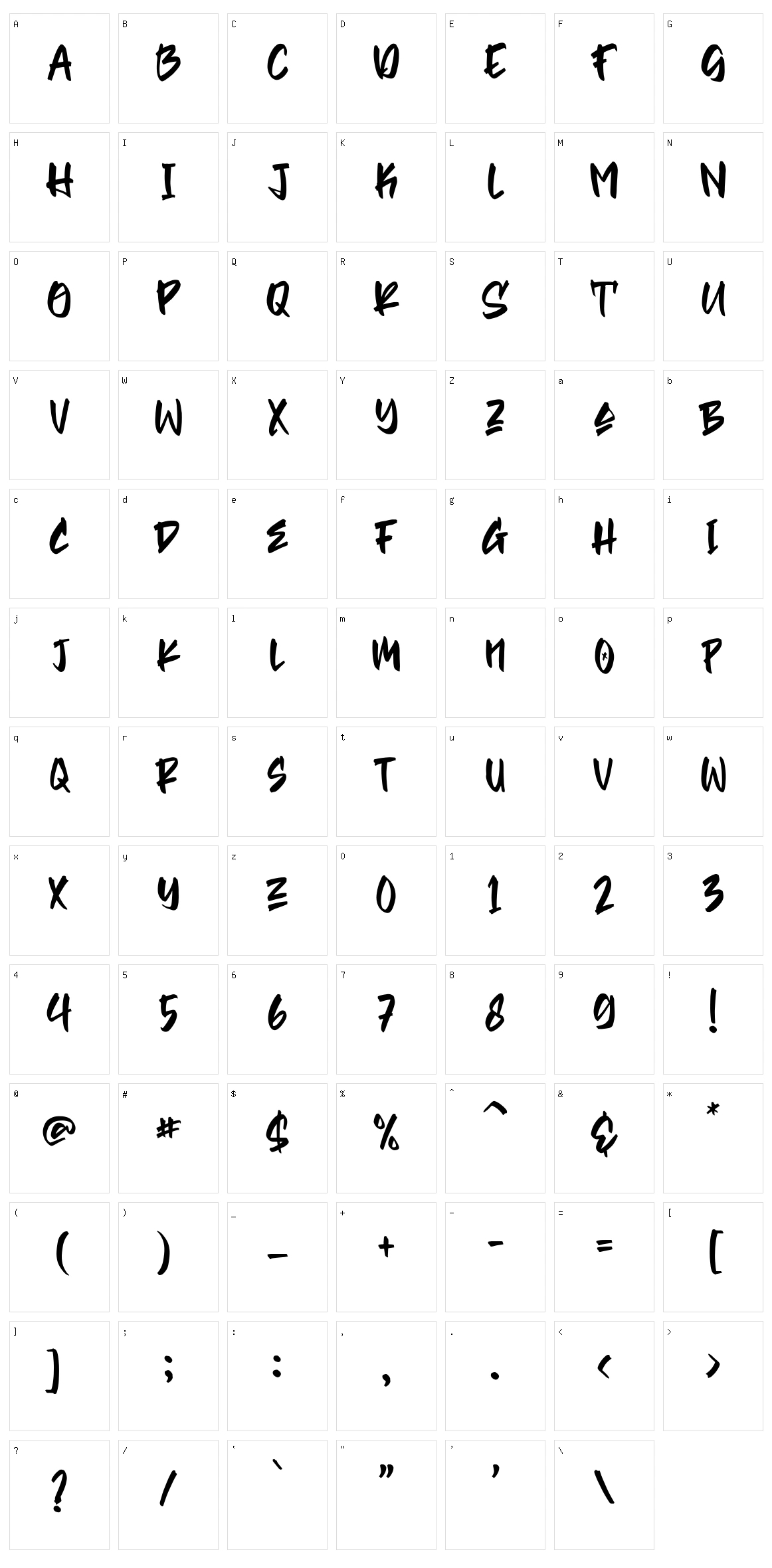 Blezer Character Set