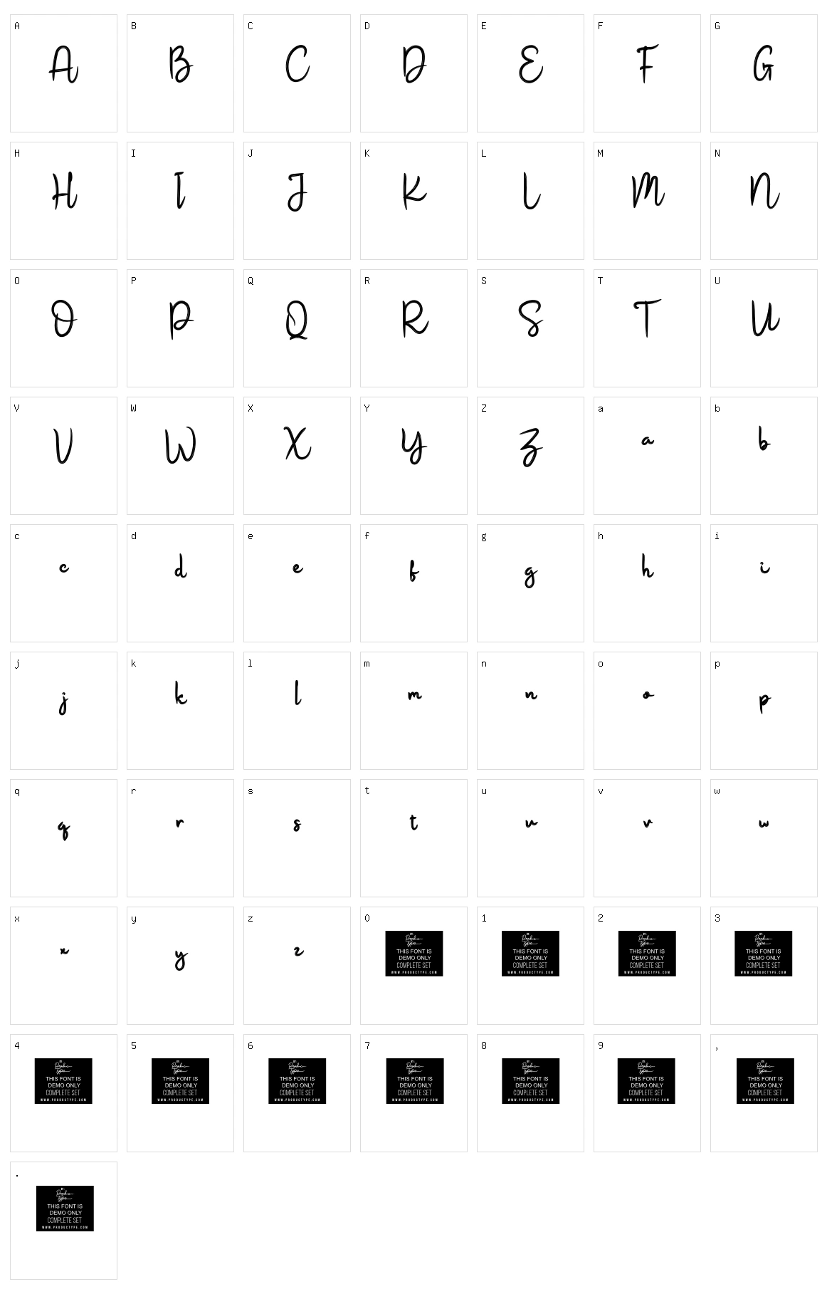 Ringtone Character Set