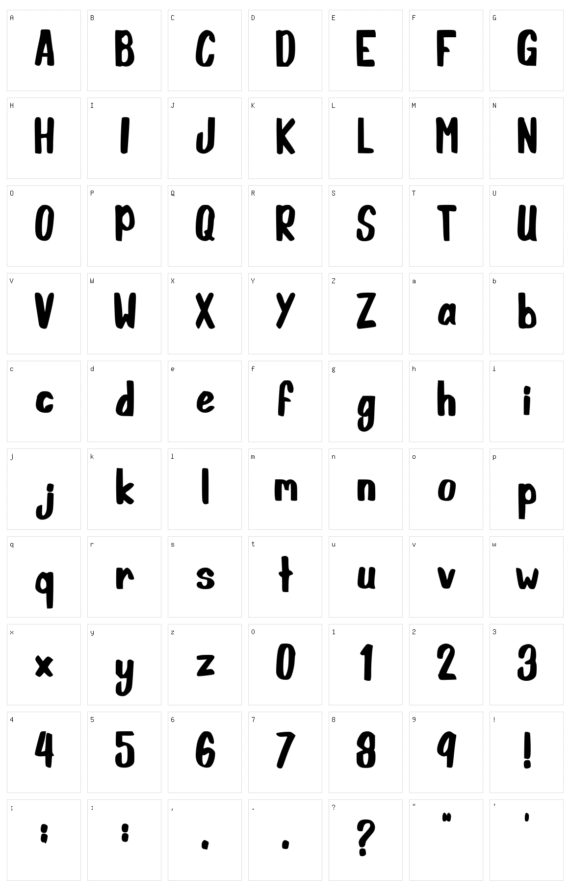 Sushibrush Character Set