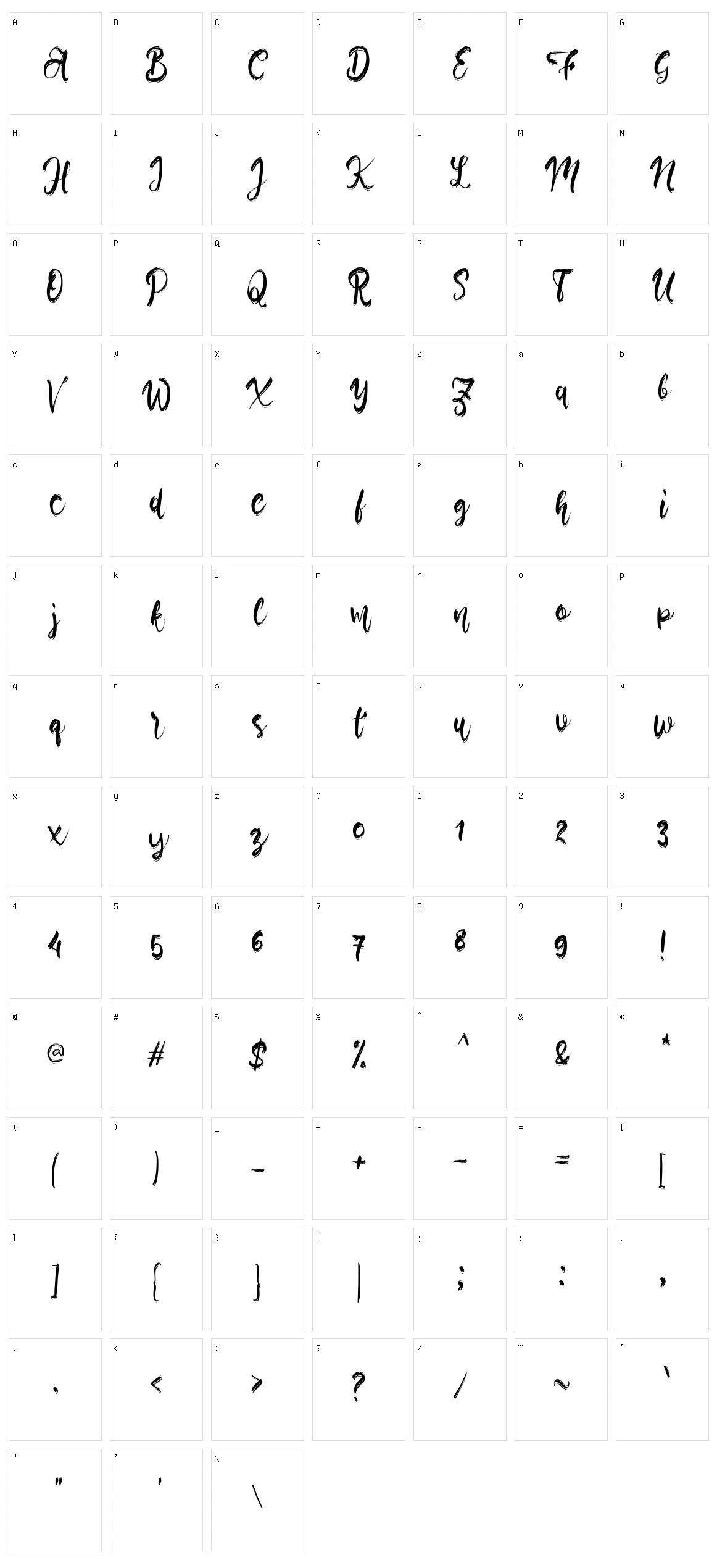 A Alonia Character Set