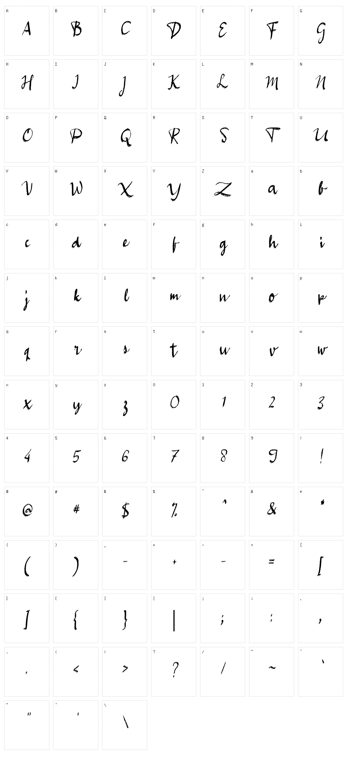A Aneka Satwa Character Set