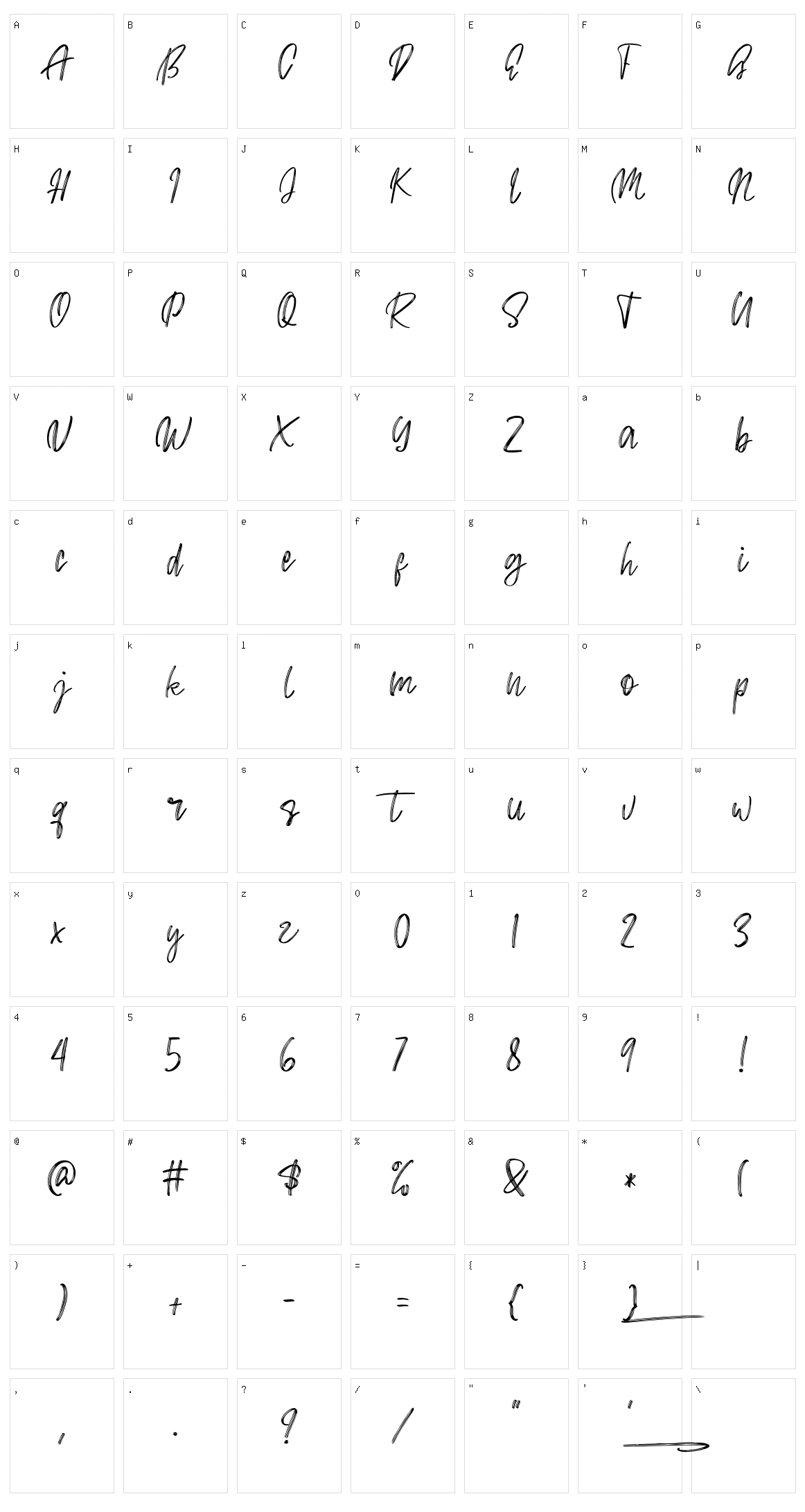 Soettally Character Set