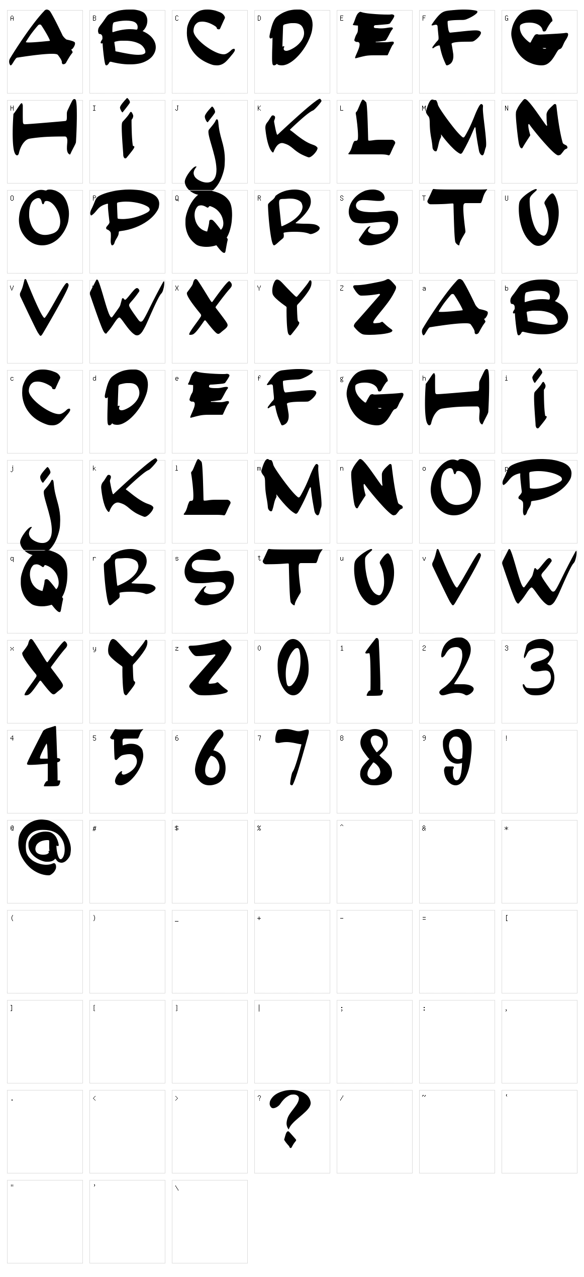 HomerFace Character Set