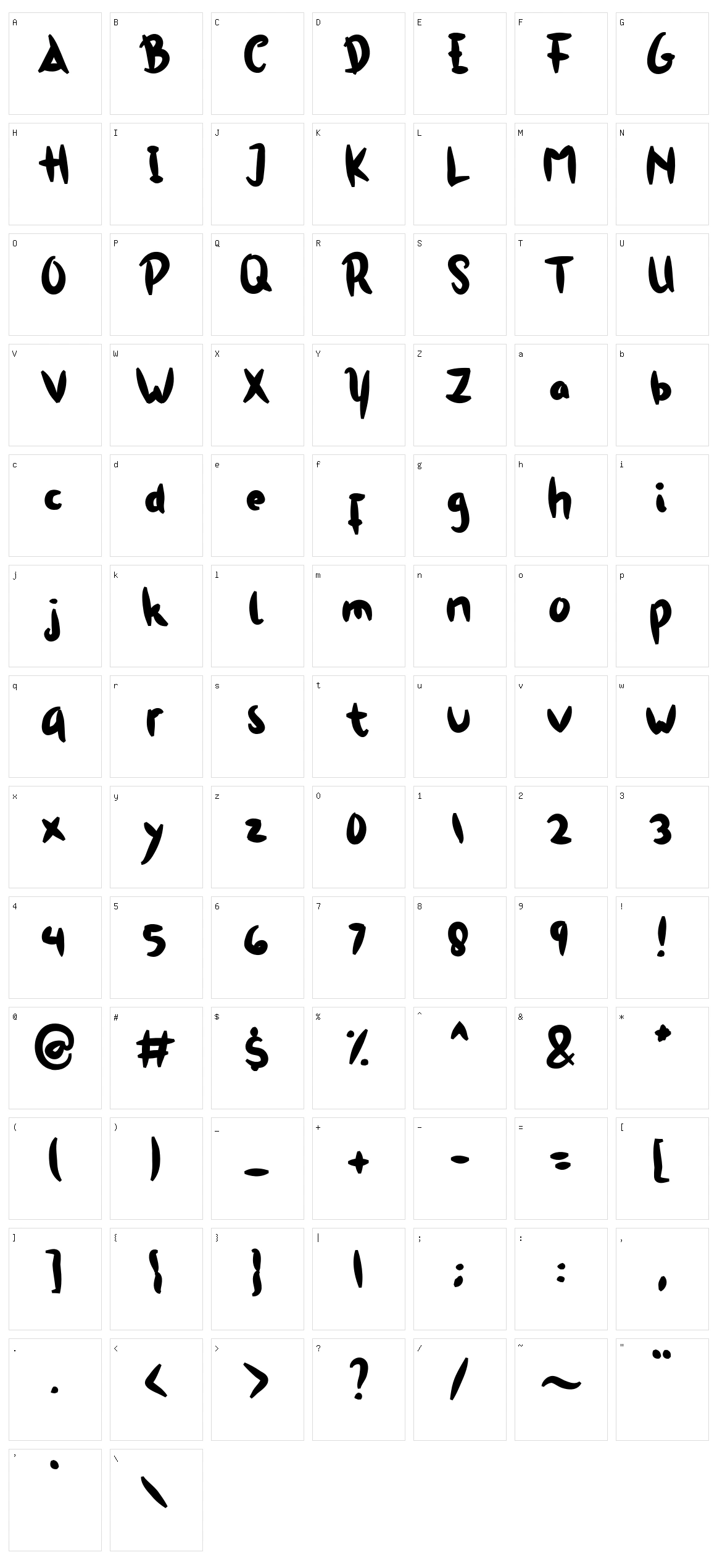 Maddox Character Set