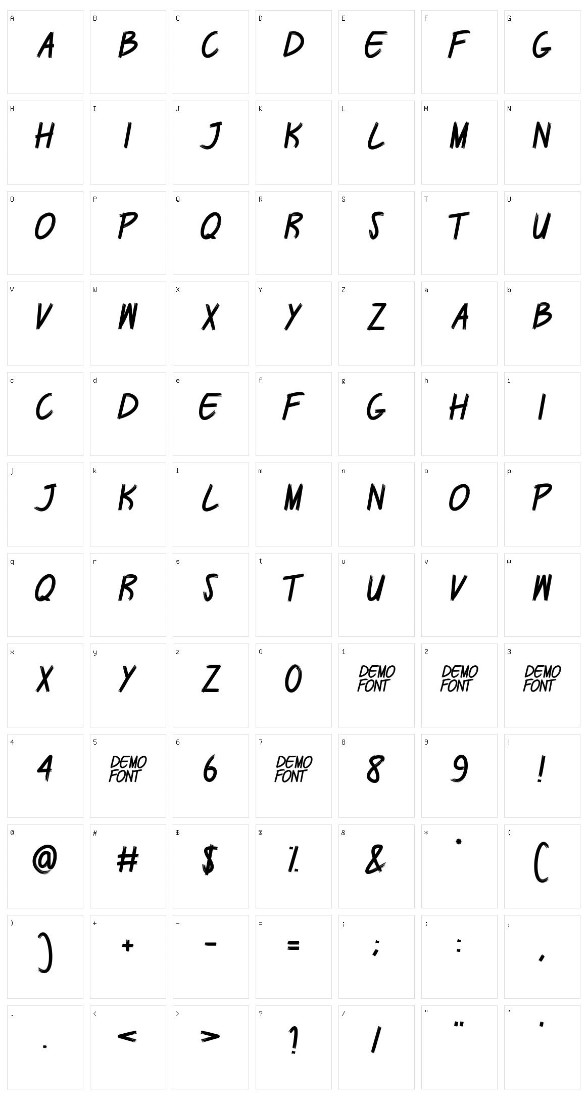 Kavarga Character Set