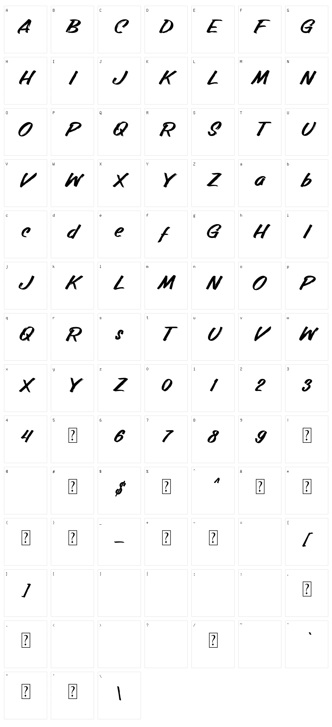 Maximus Character Set