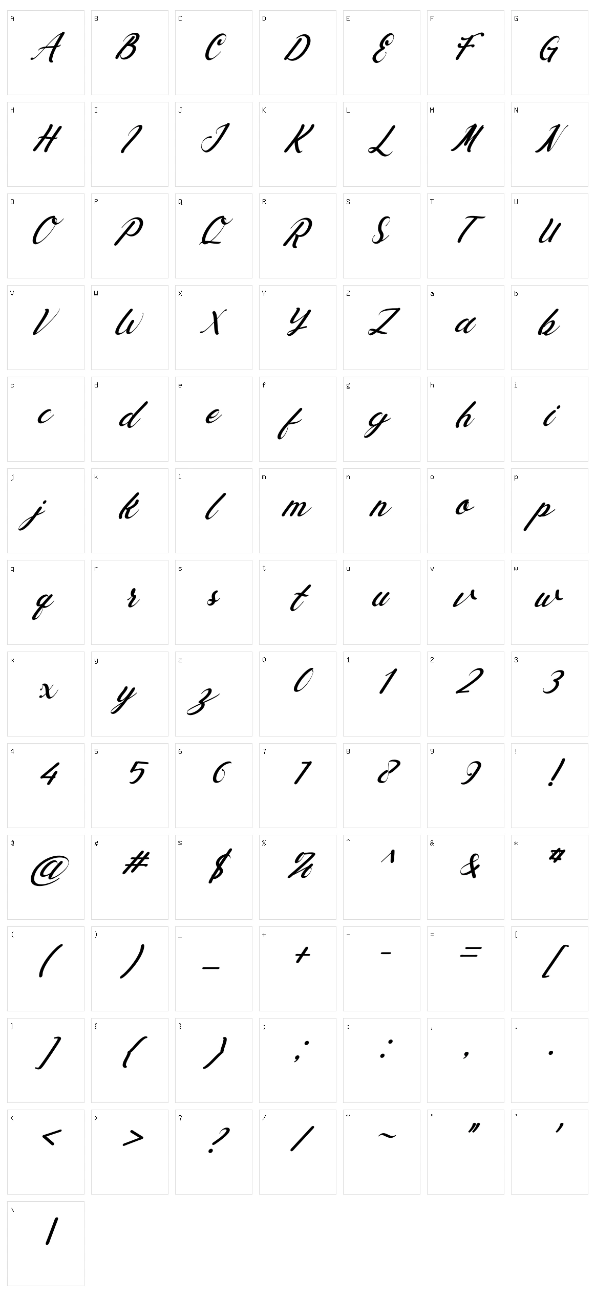 Ayunda Character Set