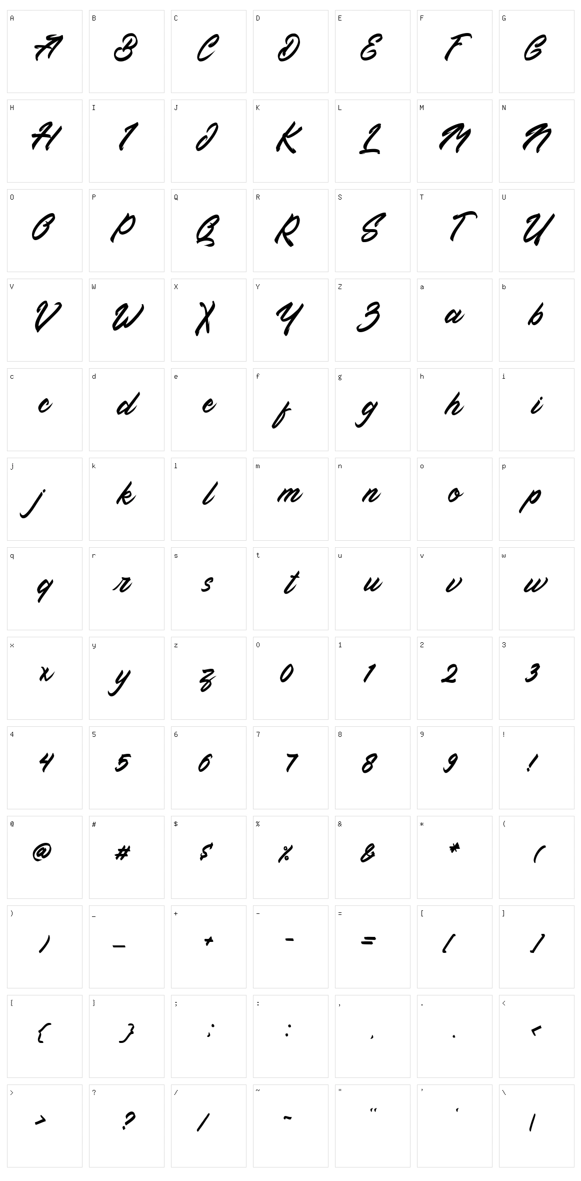 Powerfulm Samara Character Set