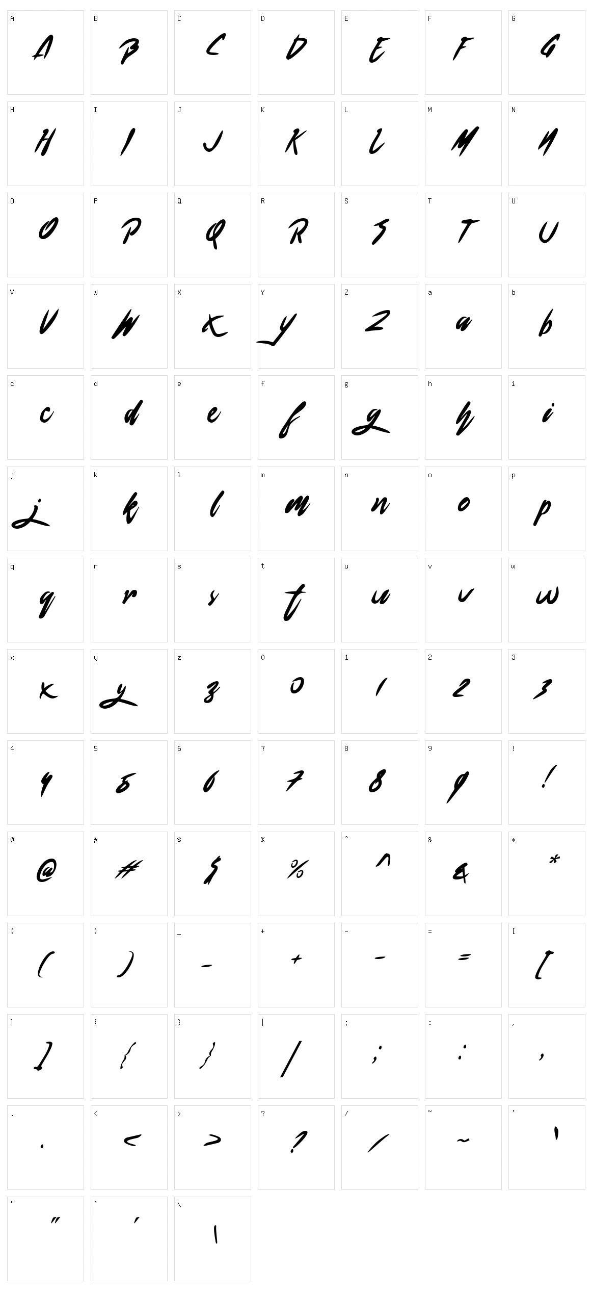 Blondering Character Set