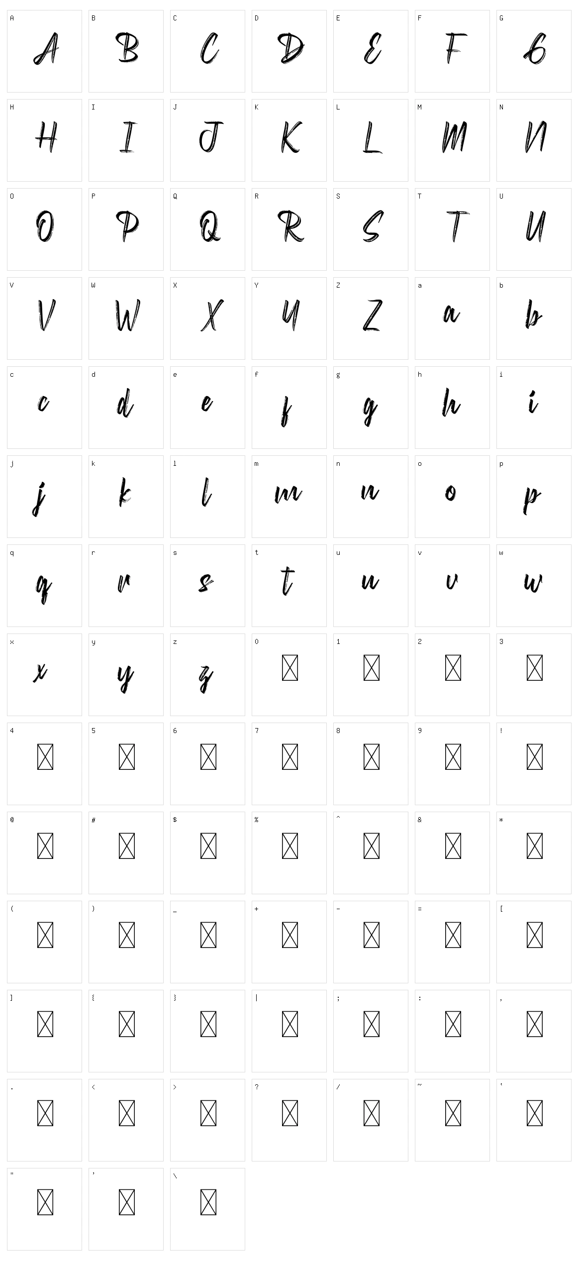 Diswatika Character Set