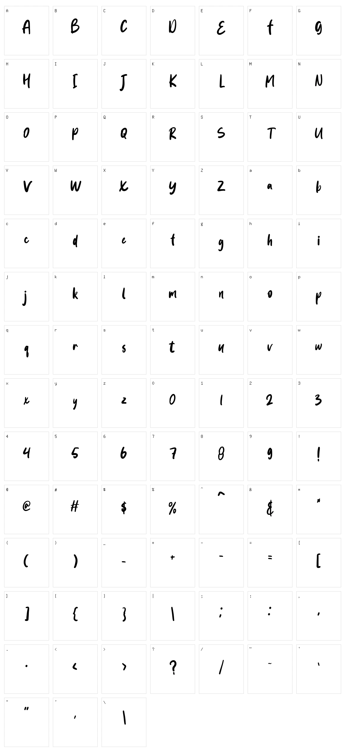 Folewer Character Set