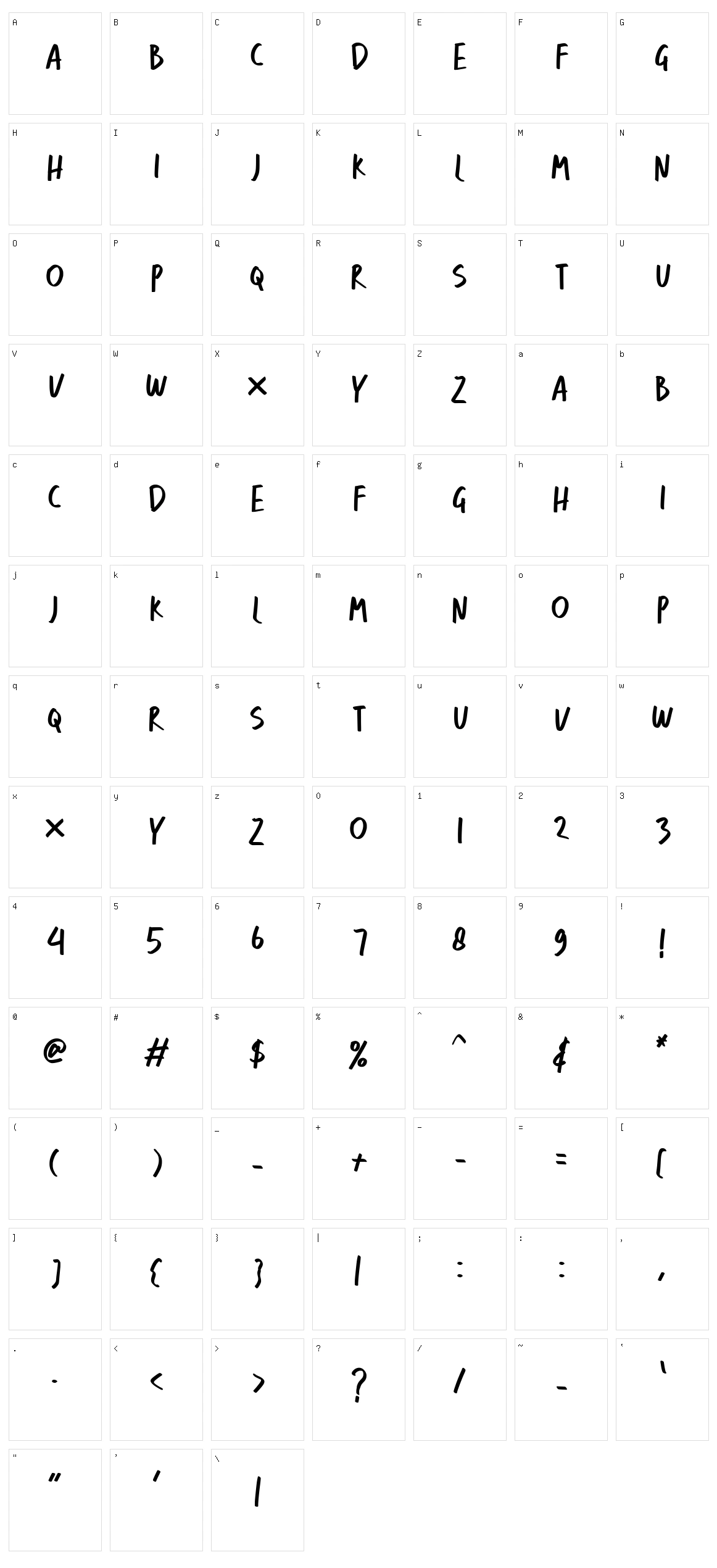 Hilmalaya Character Set