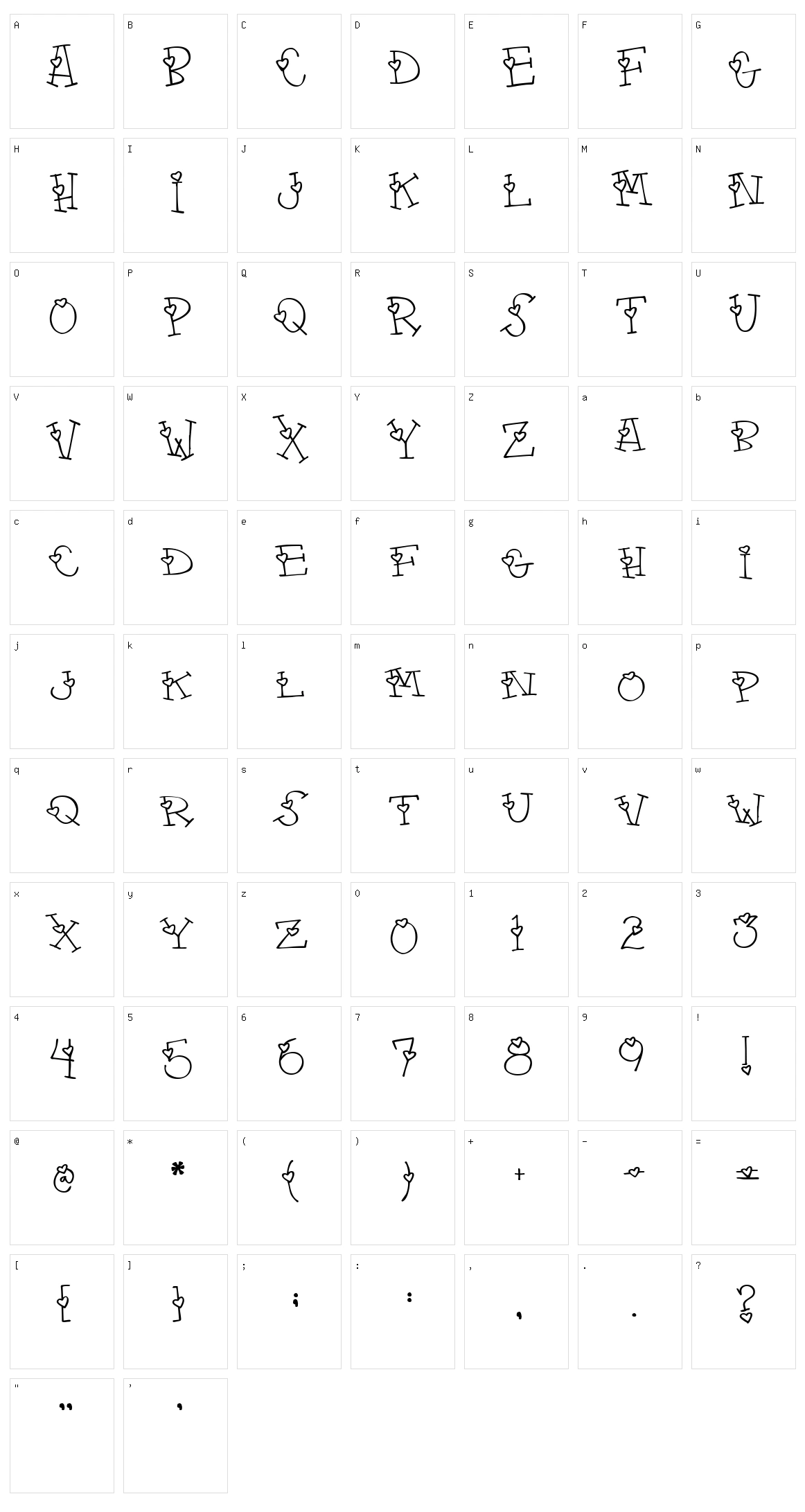 4 My Lover Character Set