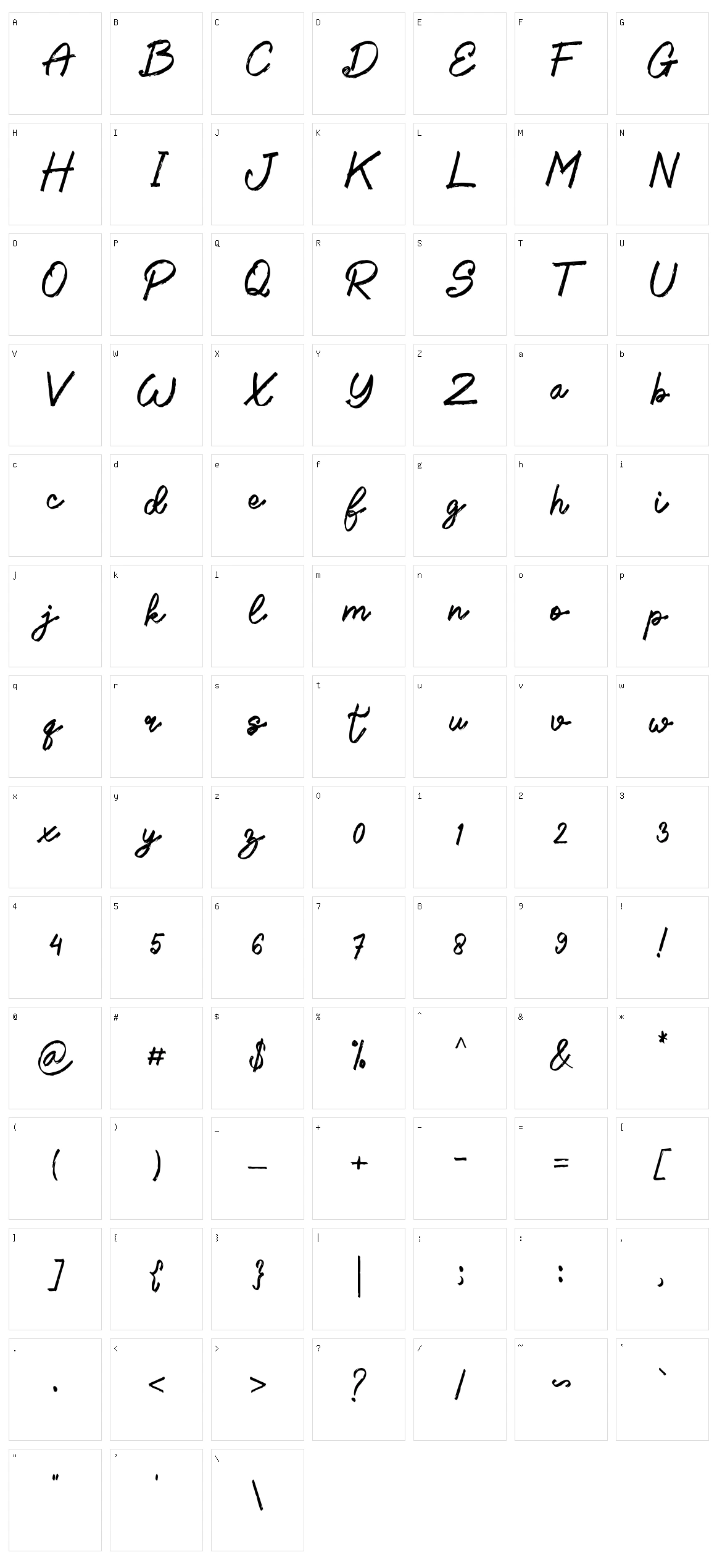 Louhan Character Set