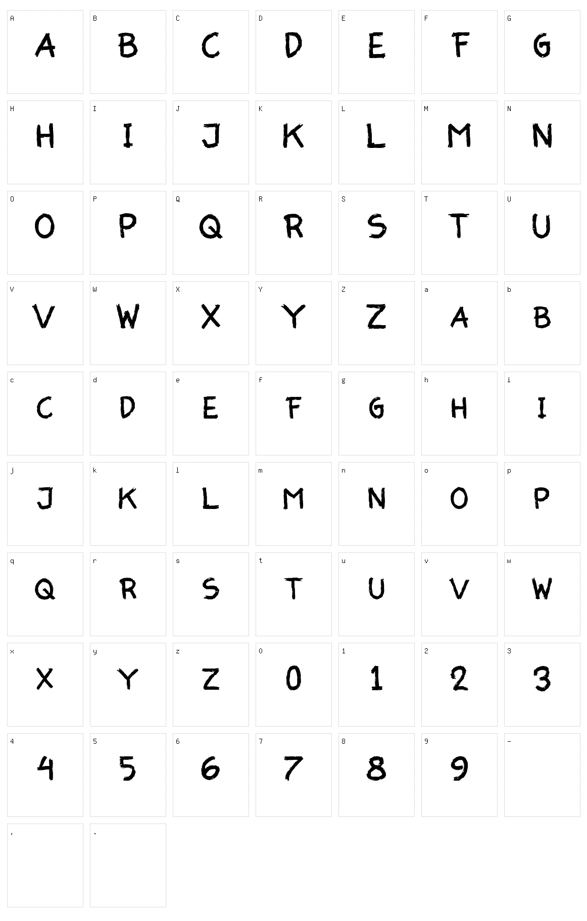 Xaloko Character Set