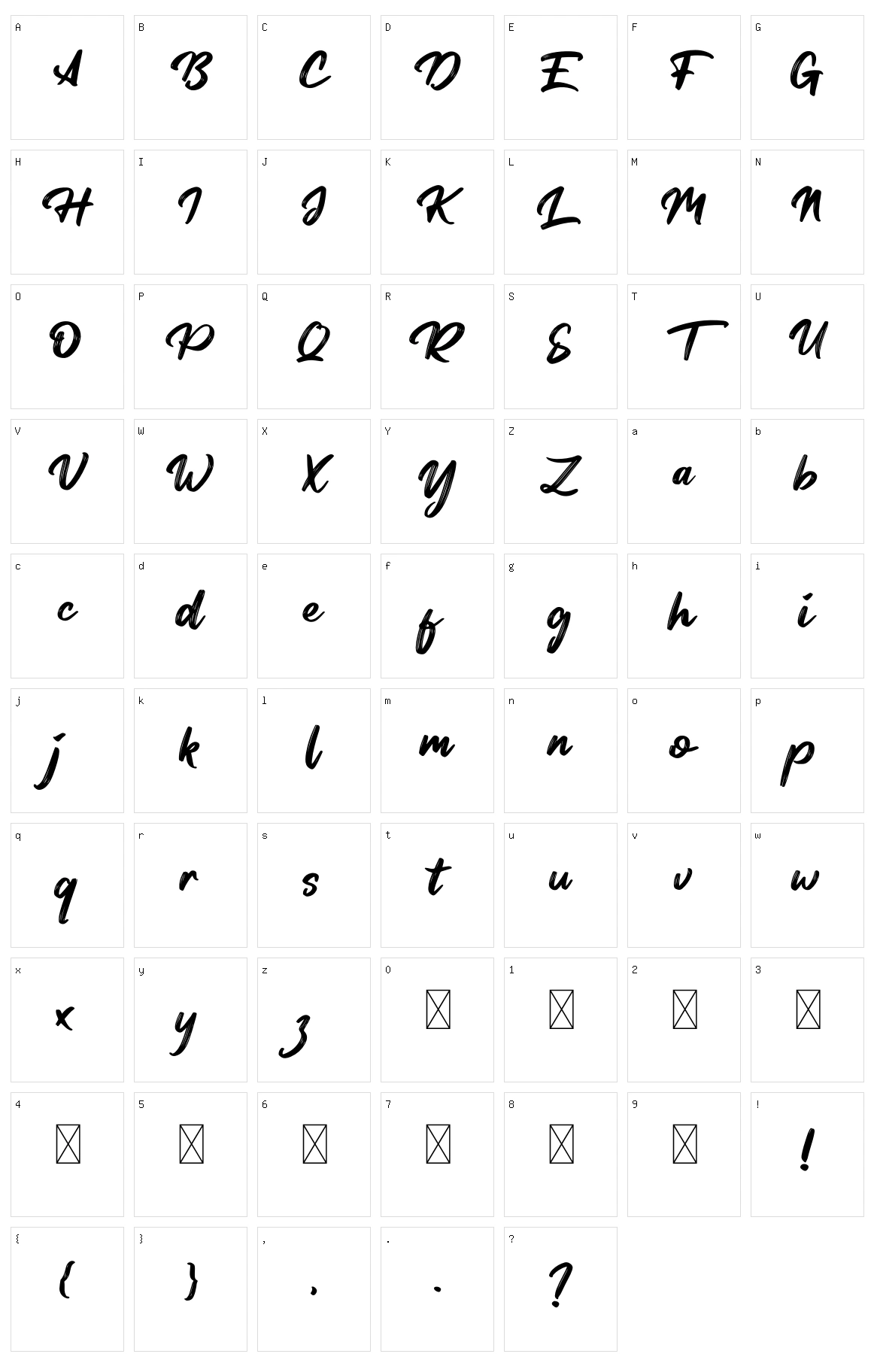 Tersanjung Character Set