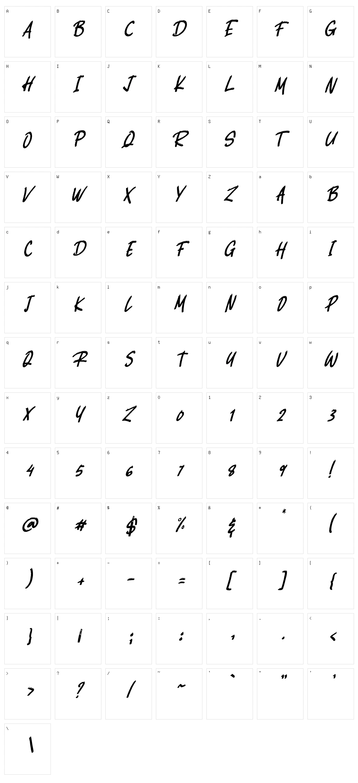 Ethernal Character Set