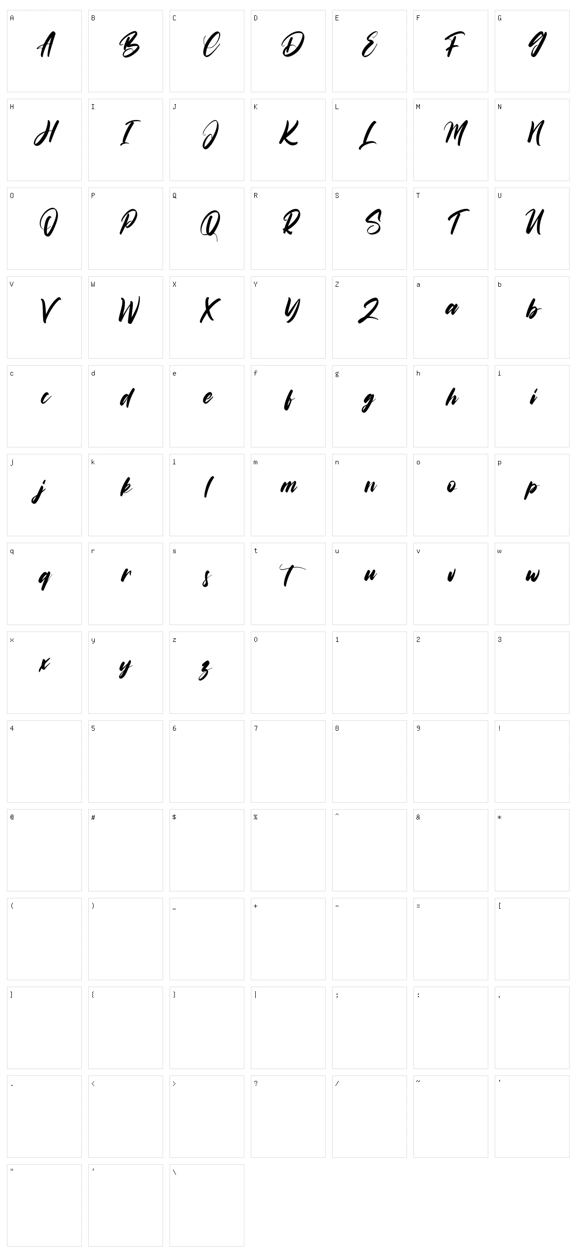 Roadistic Character Set