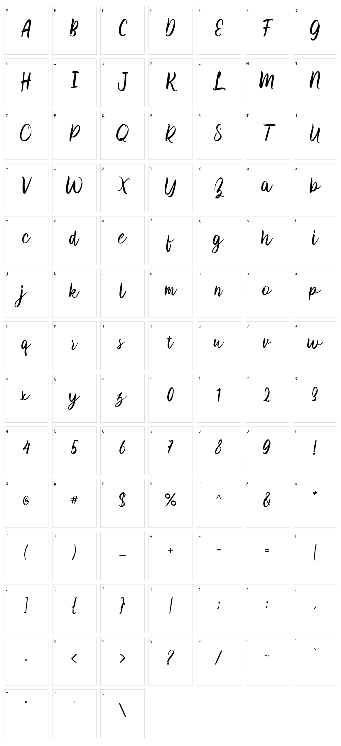 Butterlove Character Set