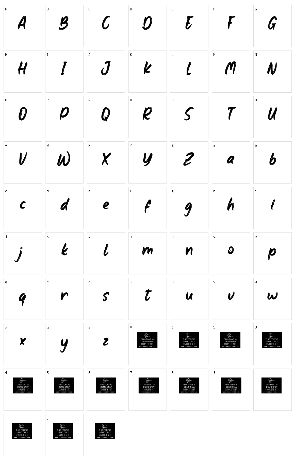 Begat Character Set