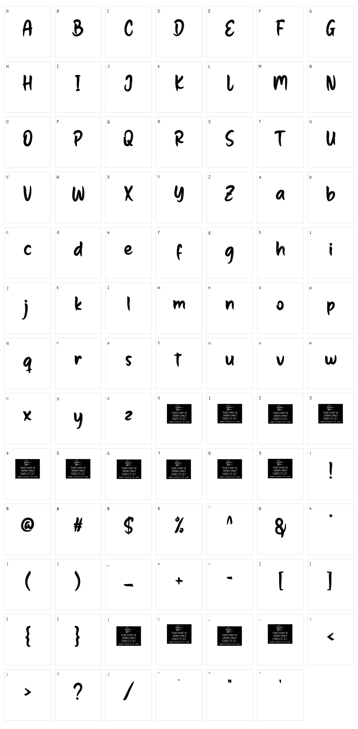 Gestic Character Set