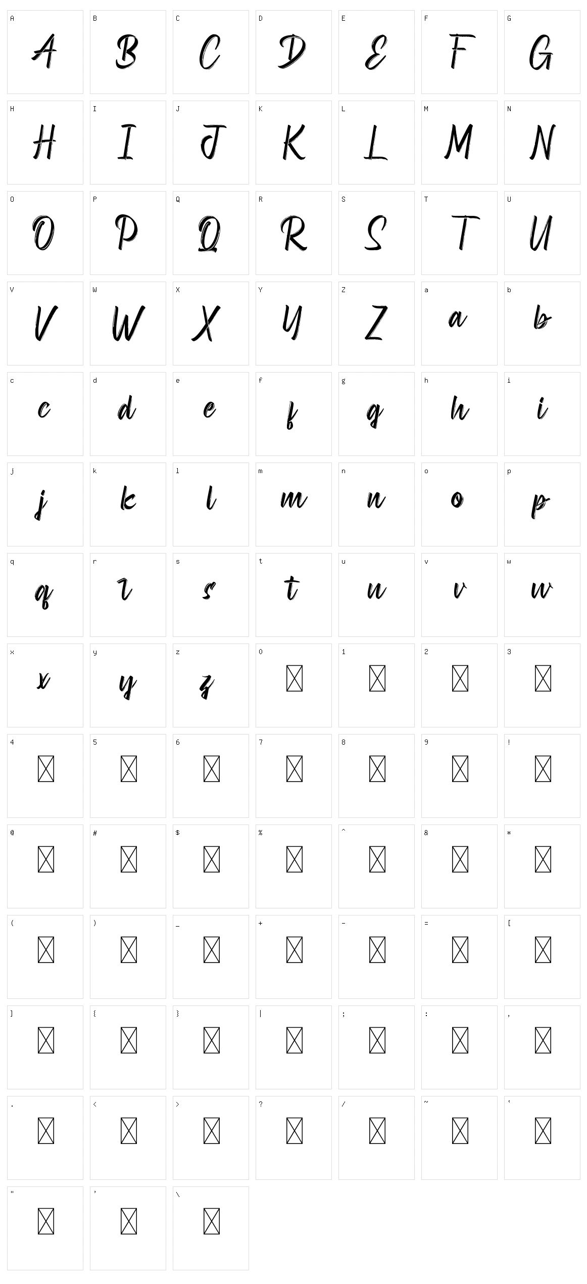 Andrianto Character Set