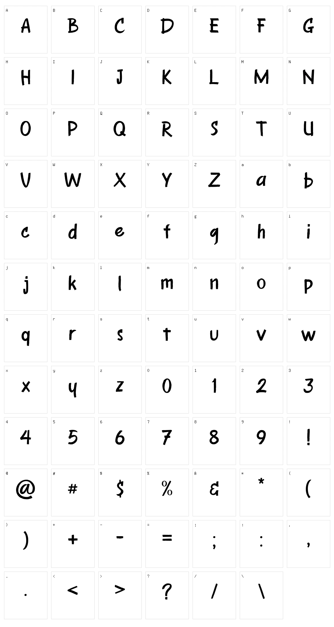 Modavina Character Set