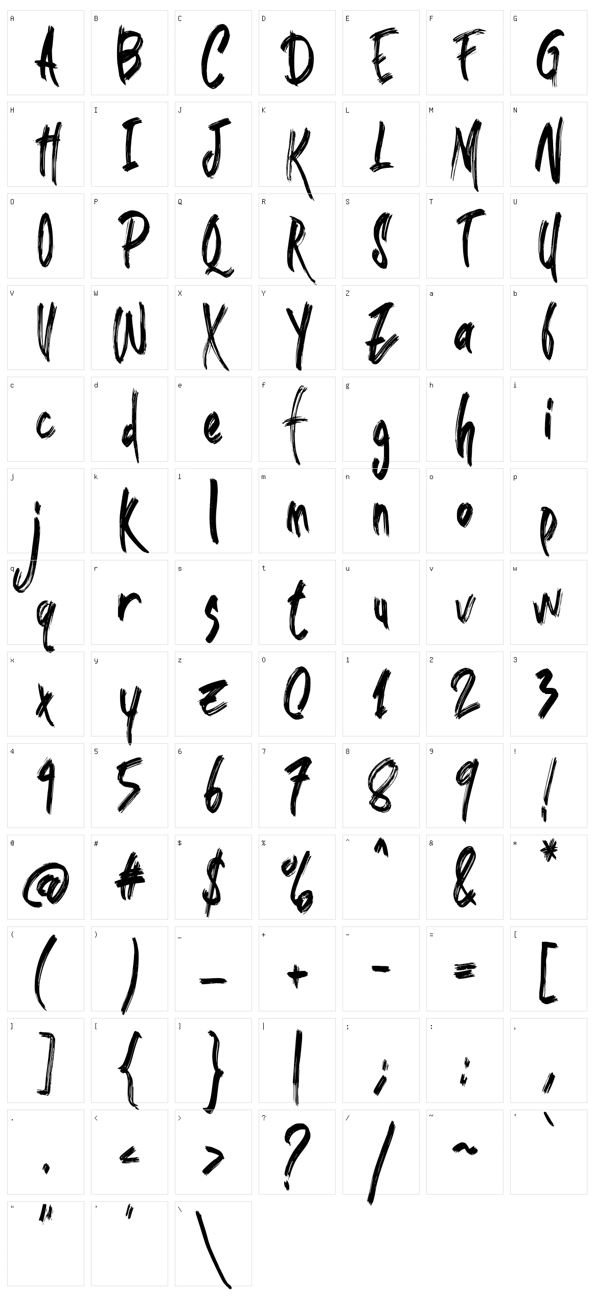 False Nine Character Set