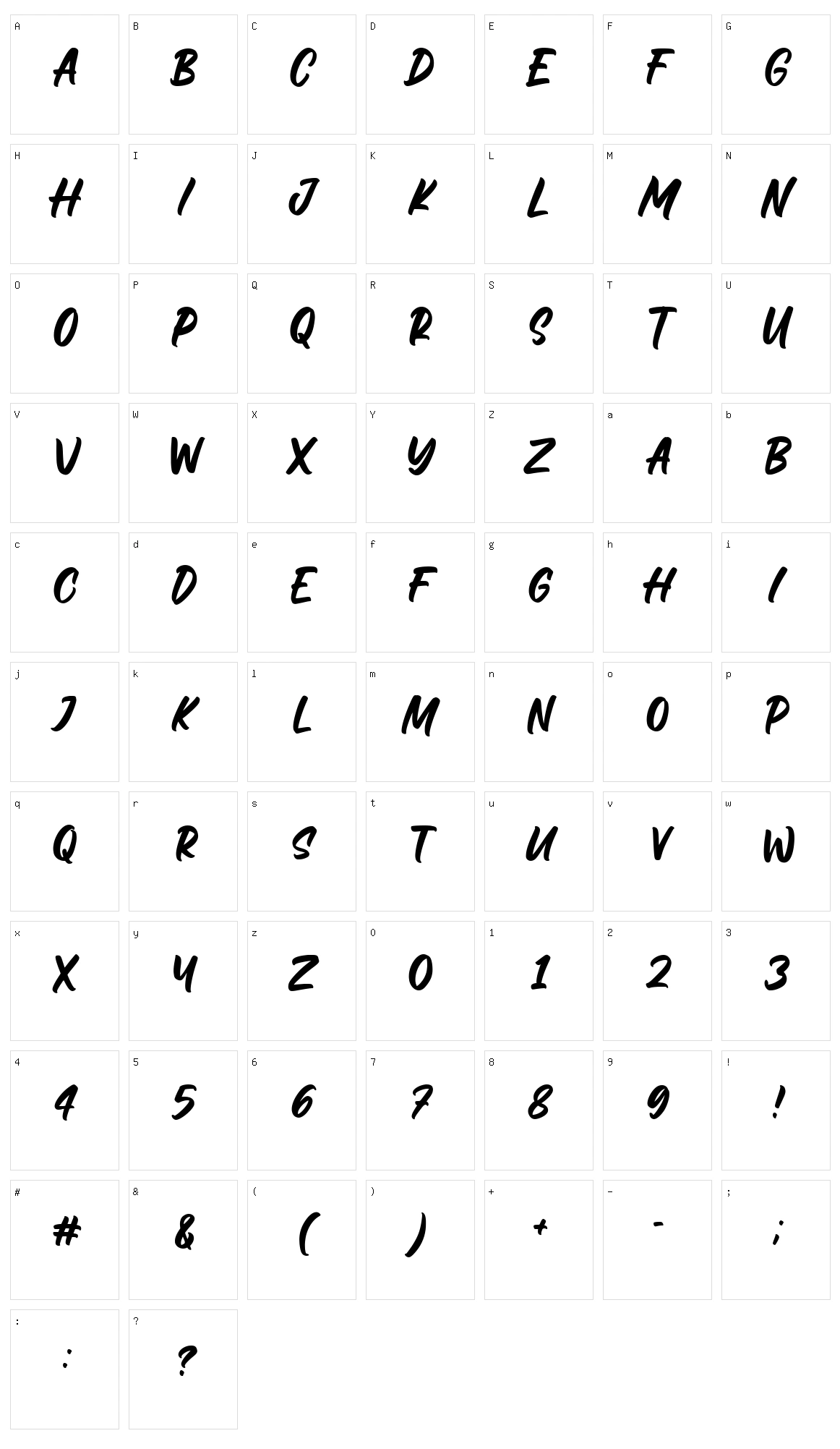 Megaloman Character Set