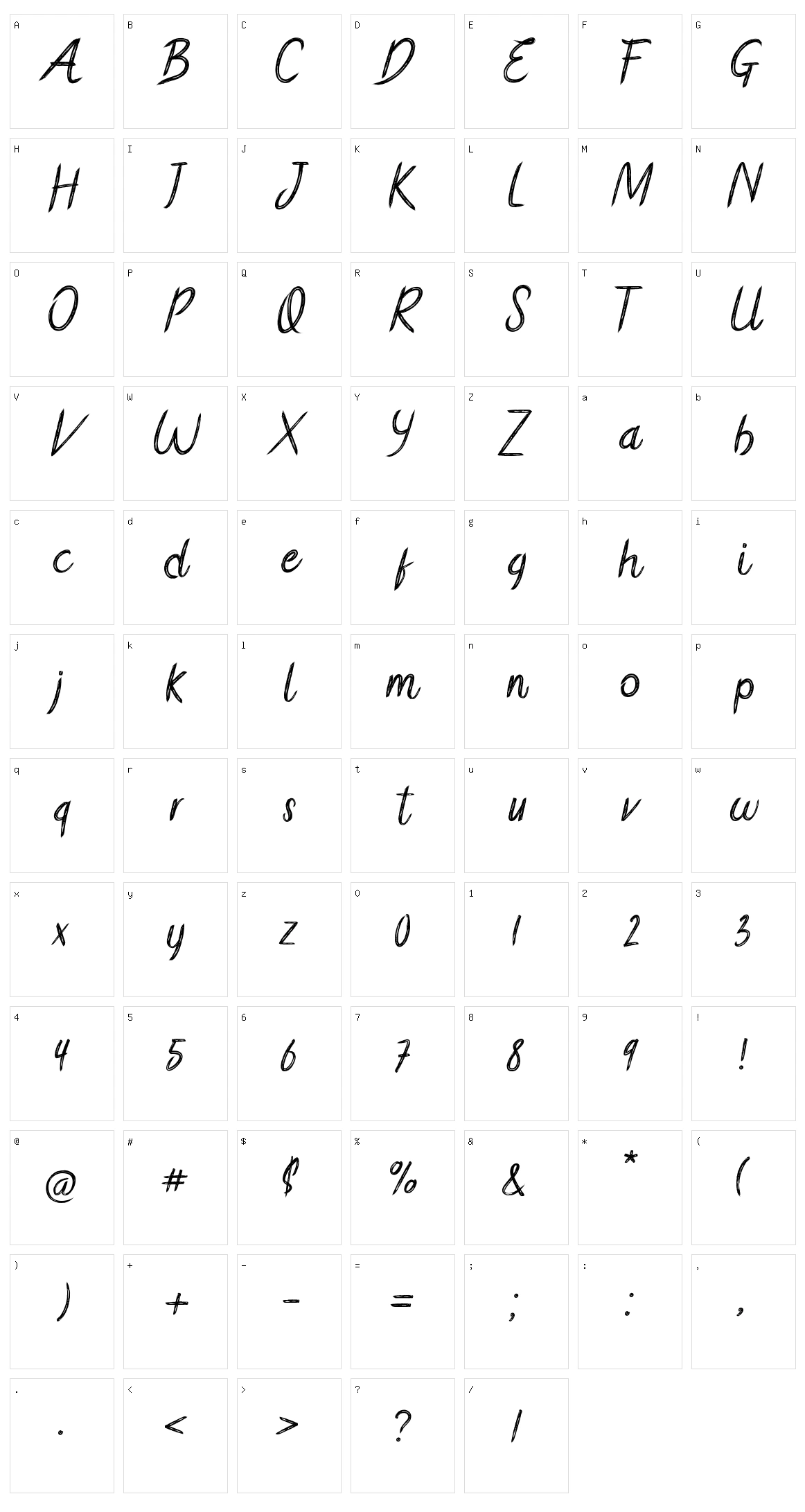 Benito Micholine Character Set
