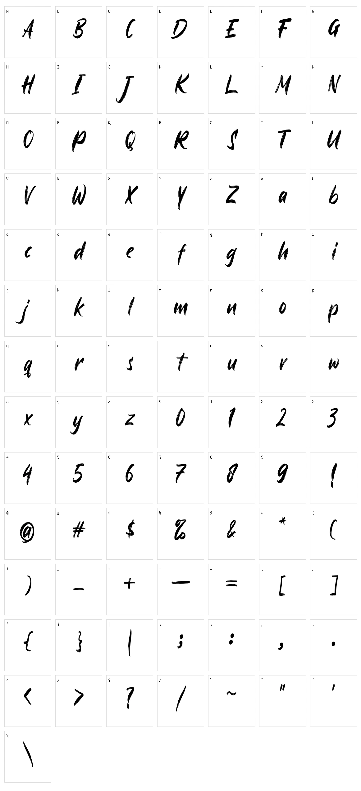Ayus Character Set