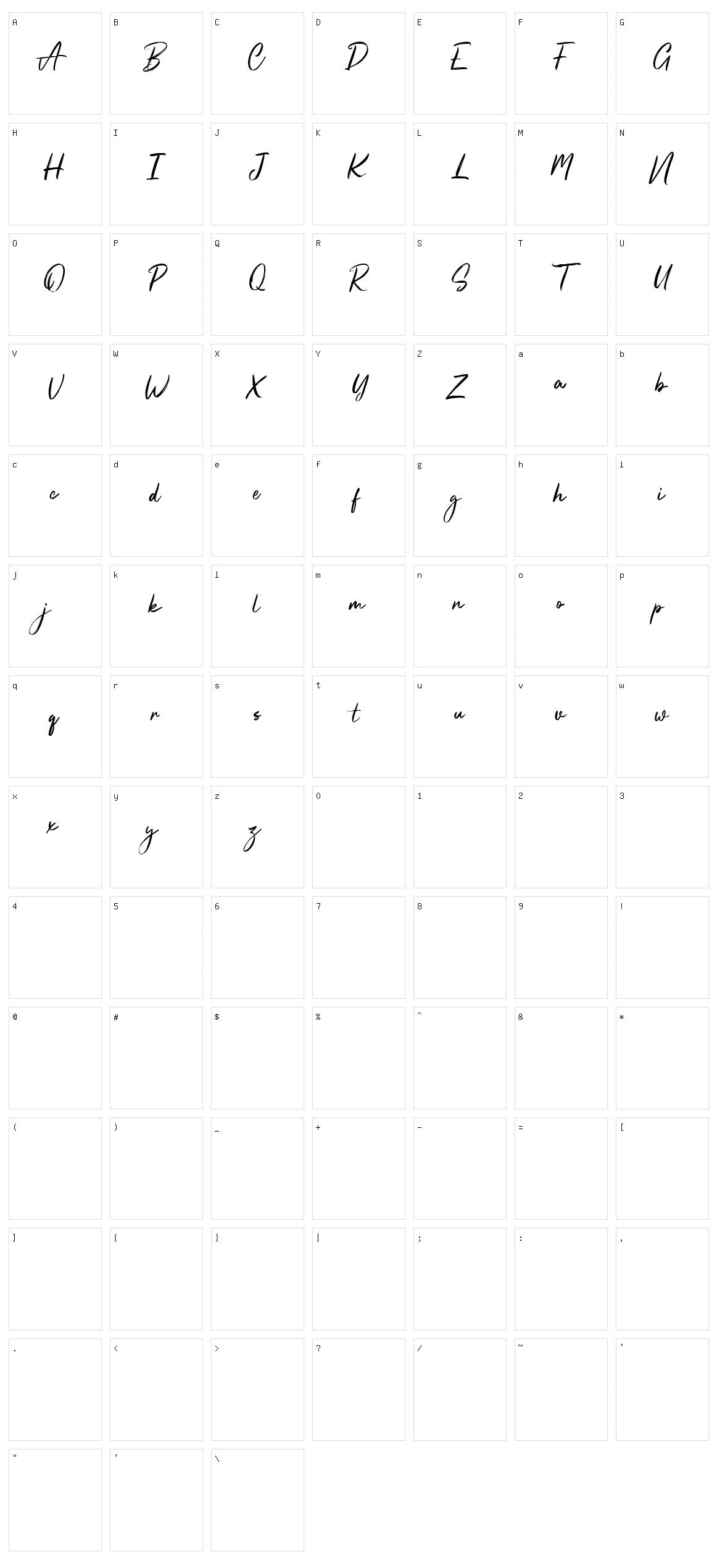 Ollykers Character Set