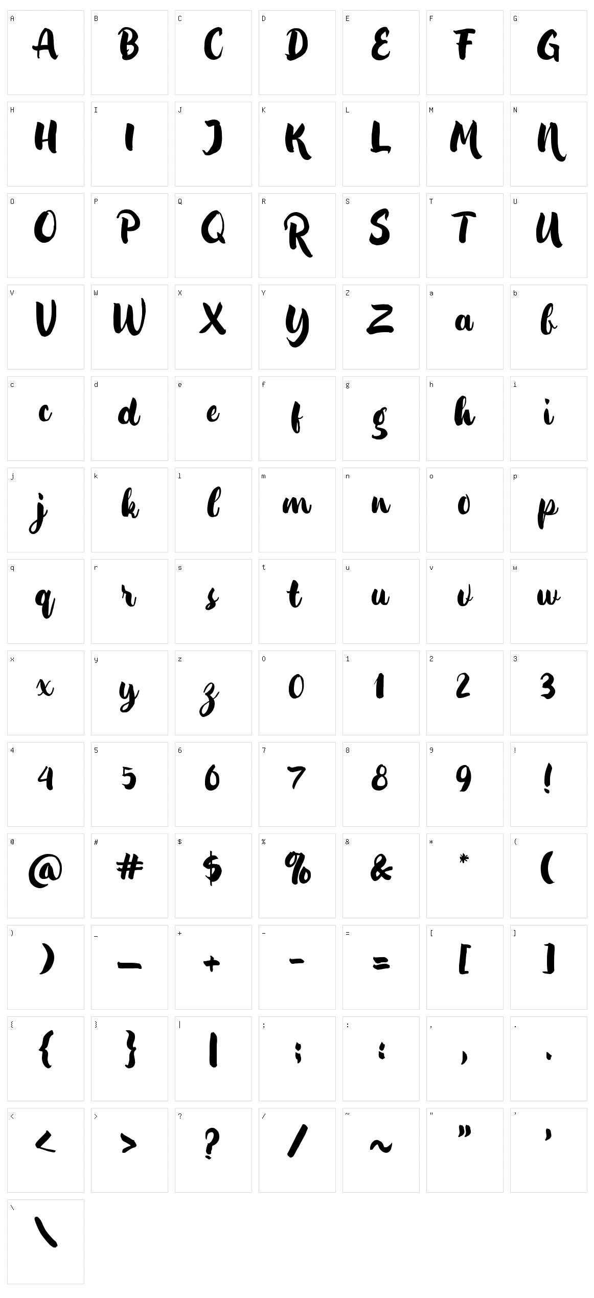 Insforgen Character Set