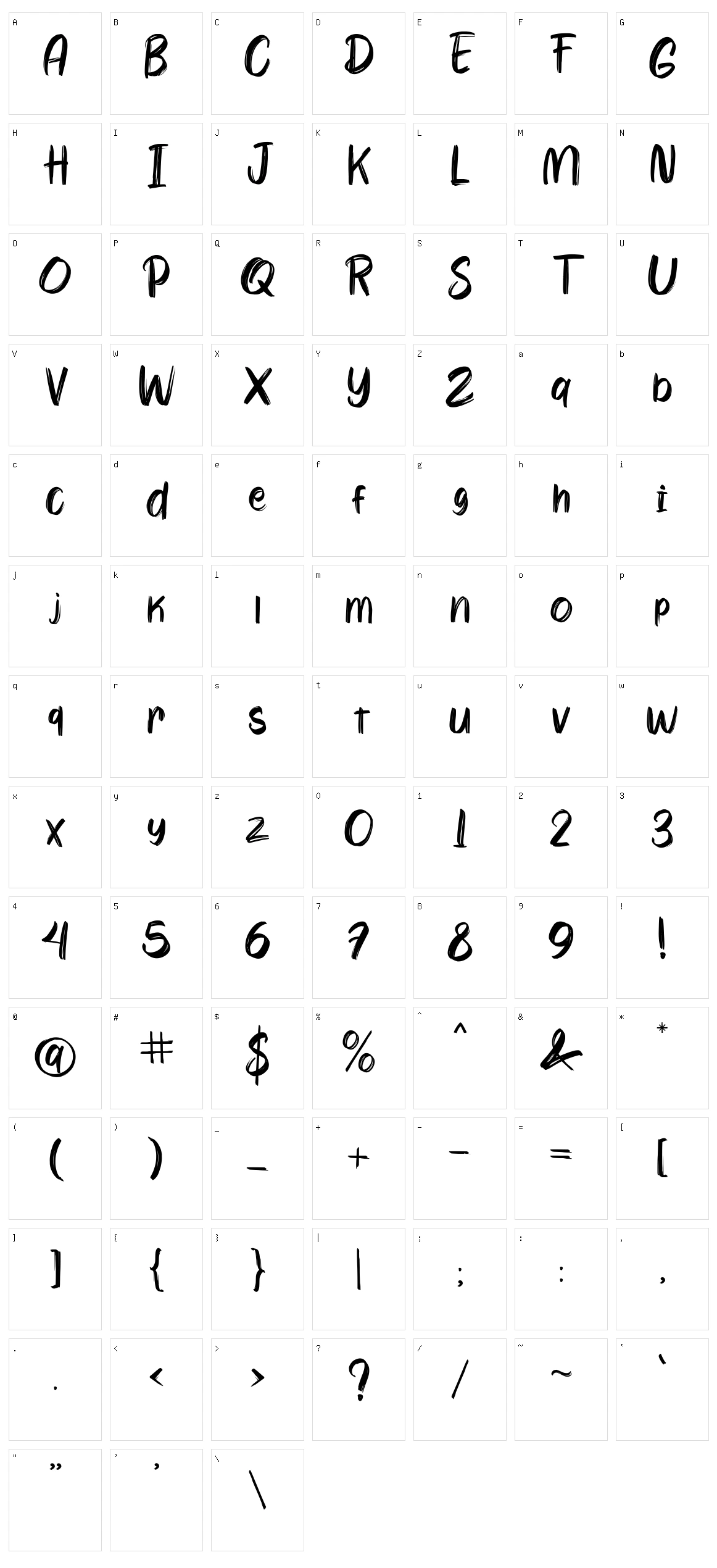 Wayhem Character Set