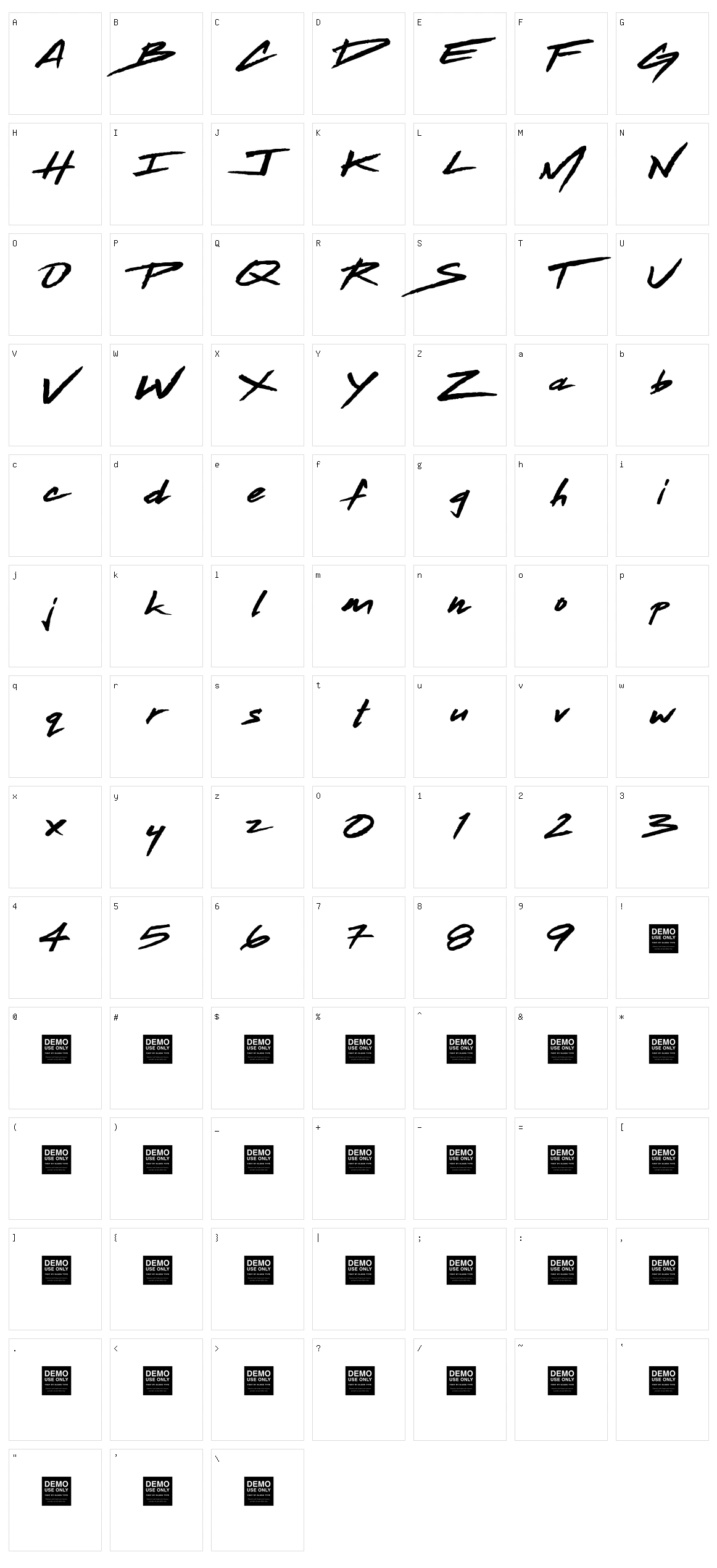 Cru Jones Character Set