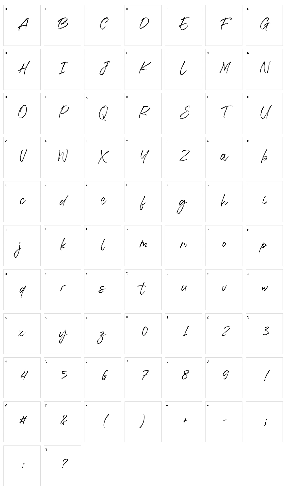 The Brands Quest Character Set