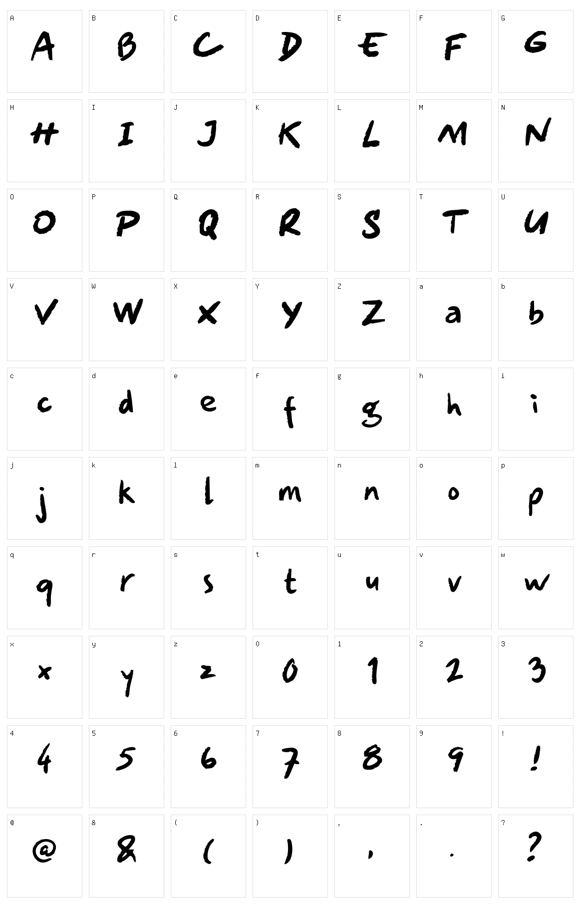 Krayola Character Set