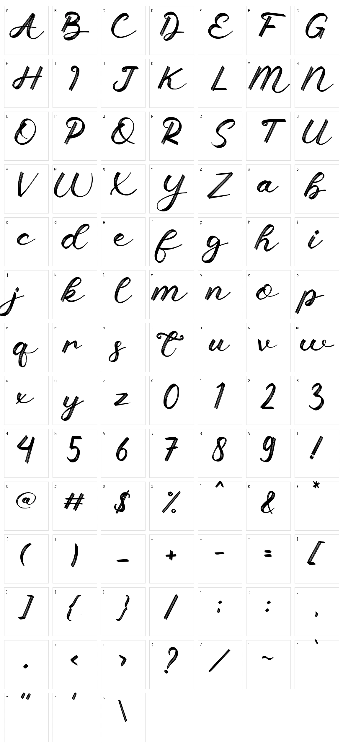 Sunny Brush Character Set