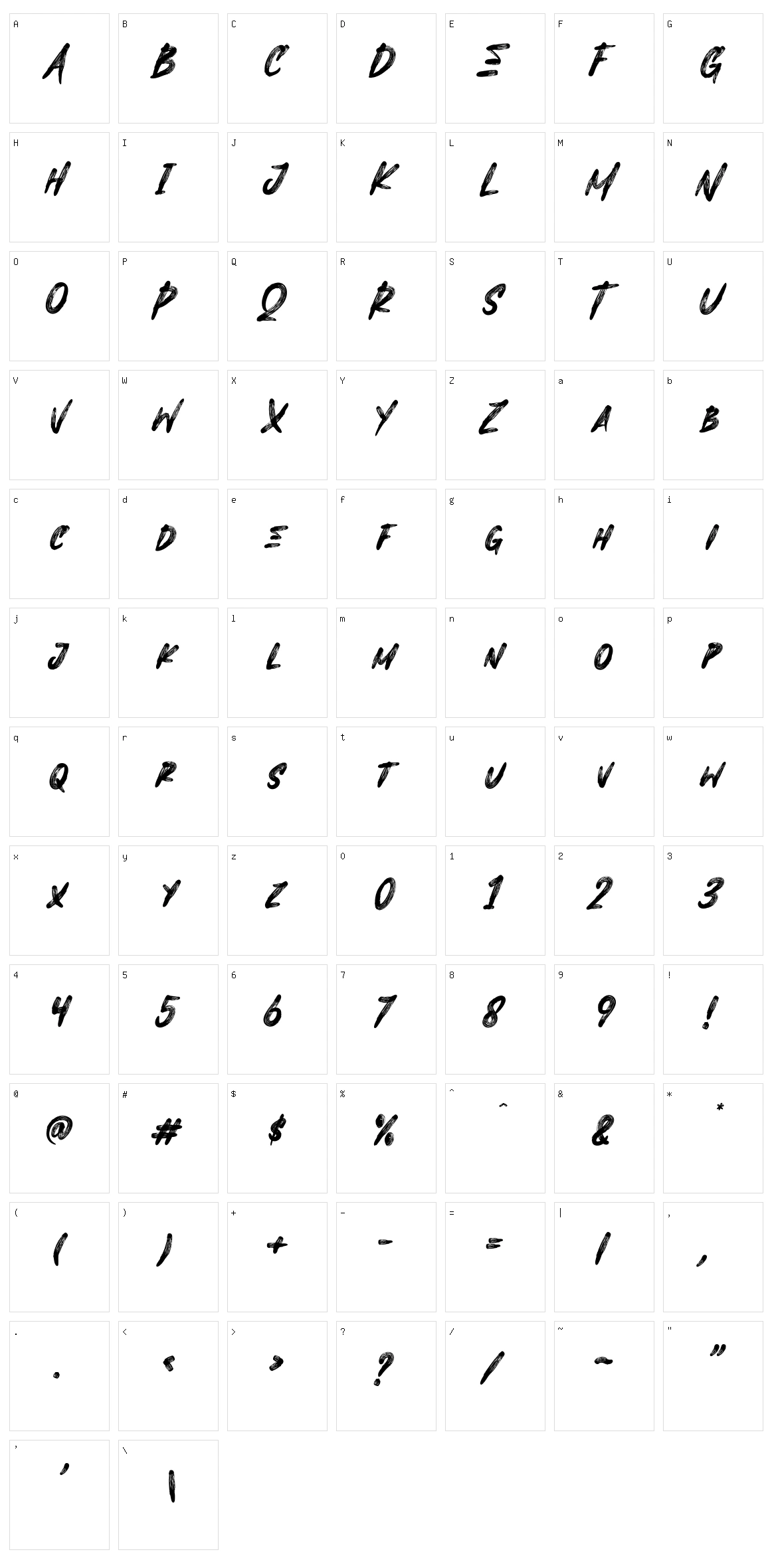 BlackEra Character Set