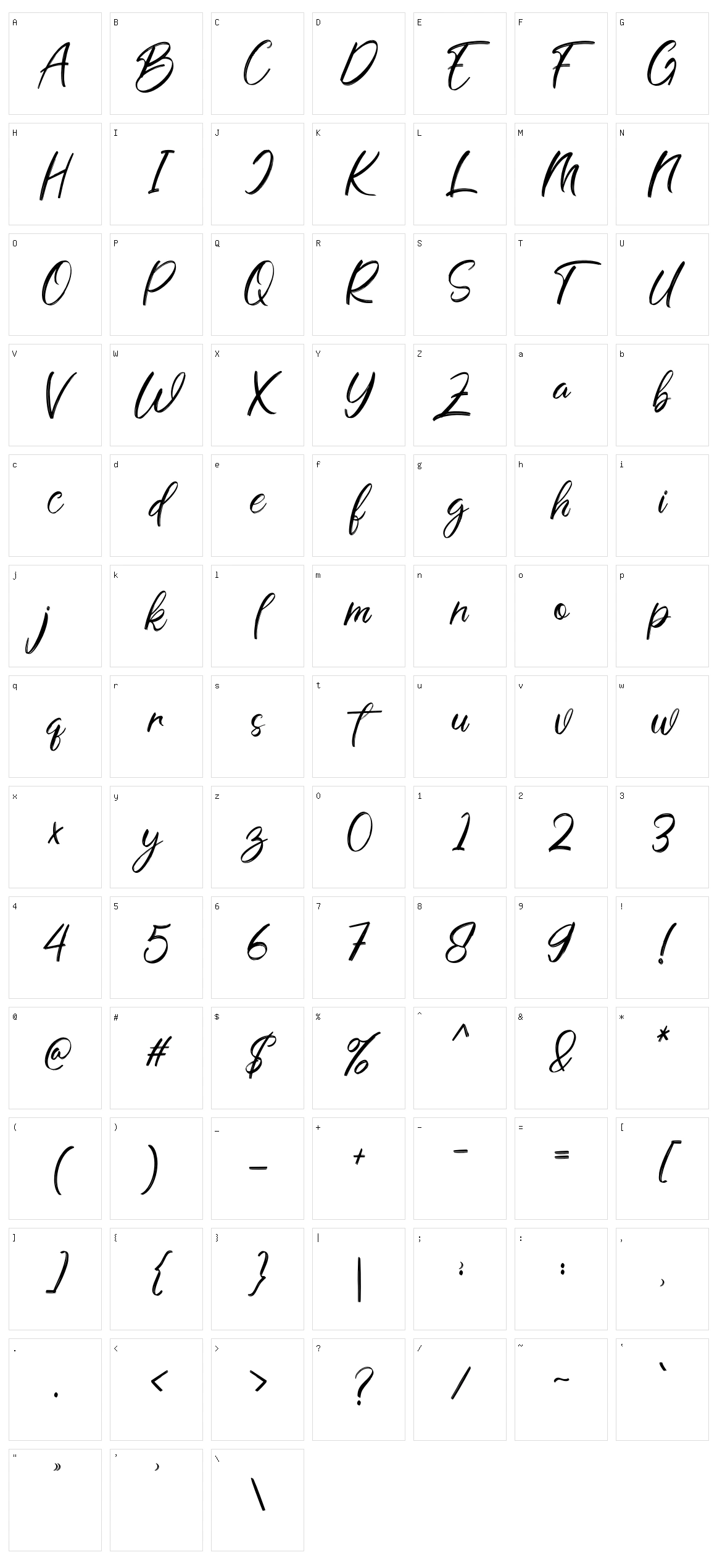 Ballmonte Character Set