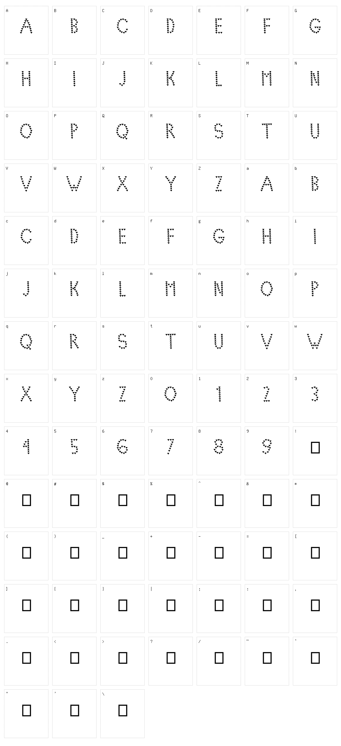 Lovelica Character Set