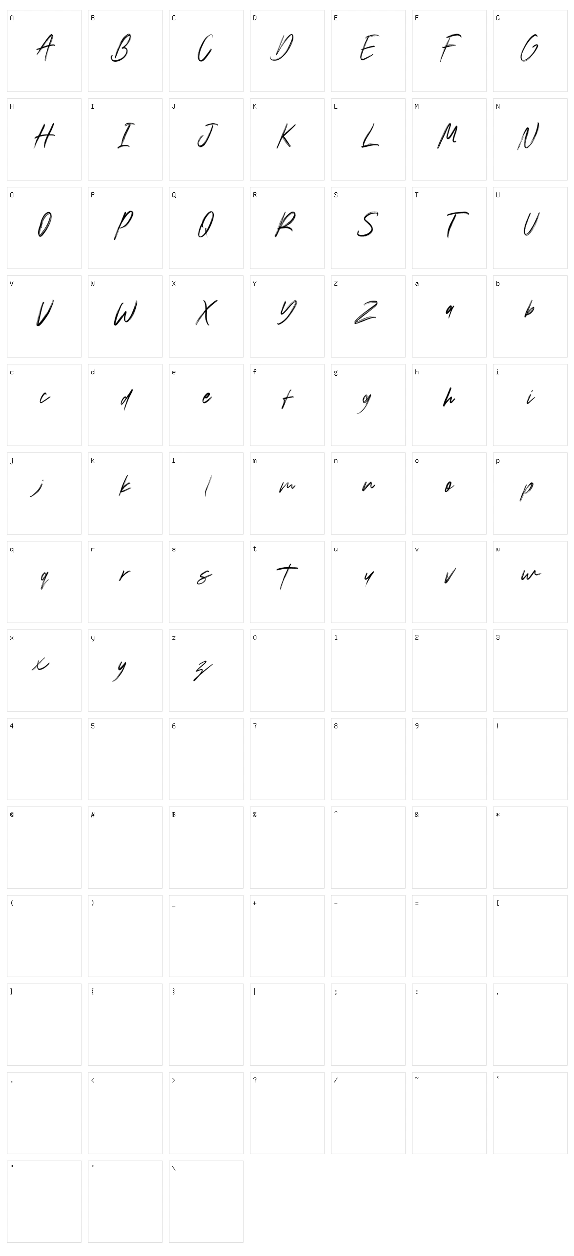 Zupiters Character Set