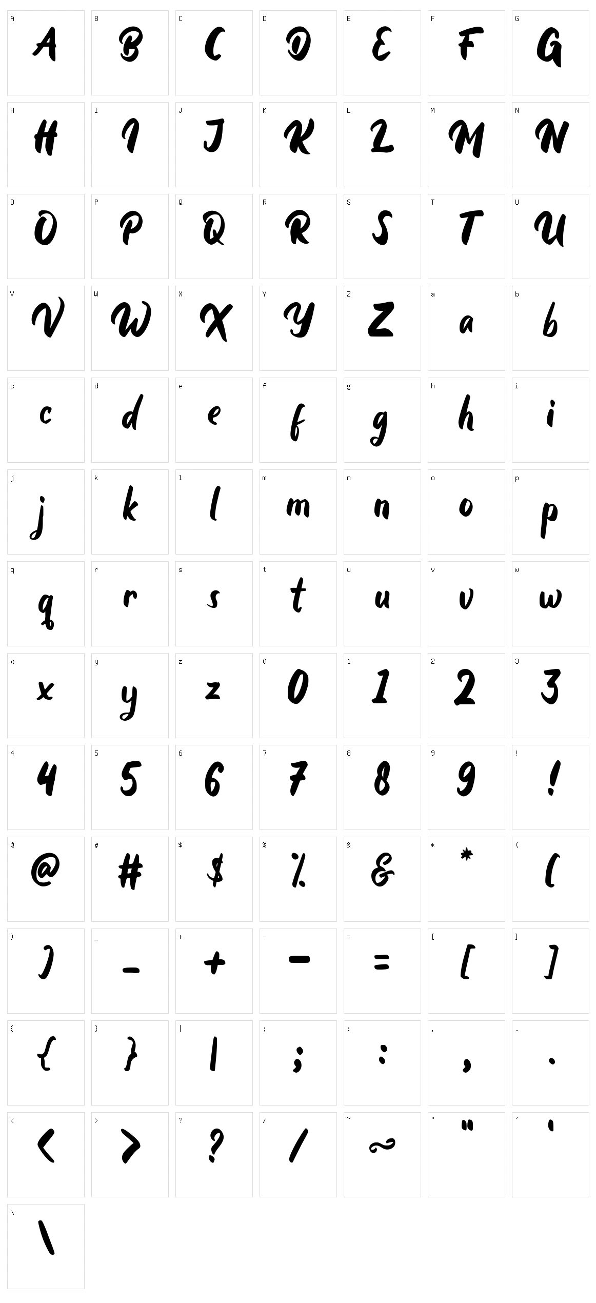 Agusta Character Set